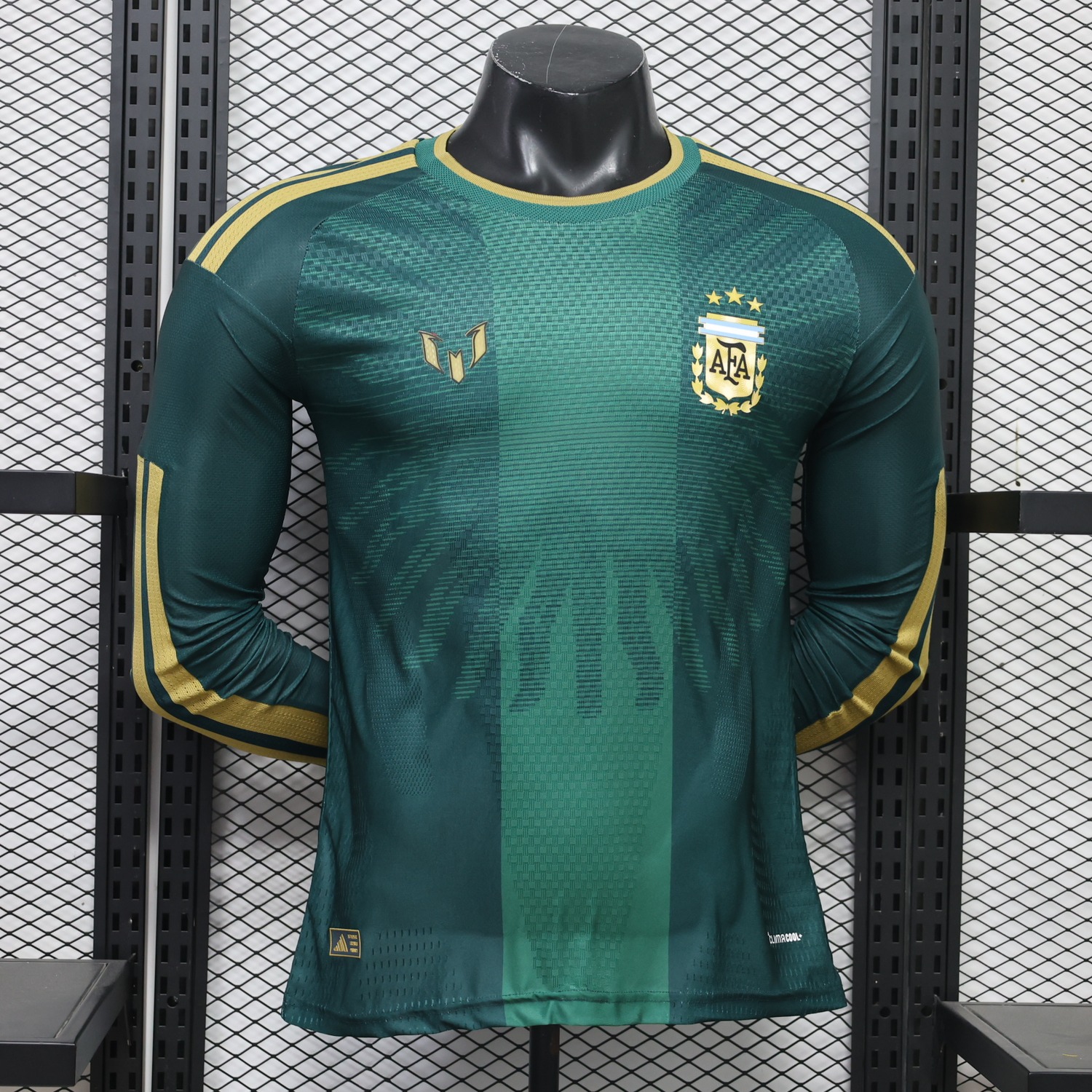 Argentina 2026 Messi Last Match Anniversary Green Goalkeeper Long Sleeves Jersey - Player Version - JerseysGala