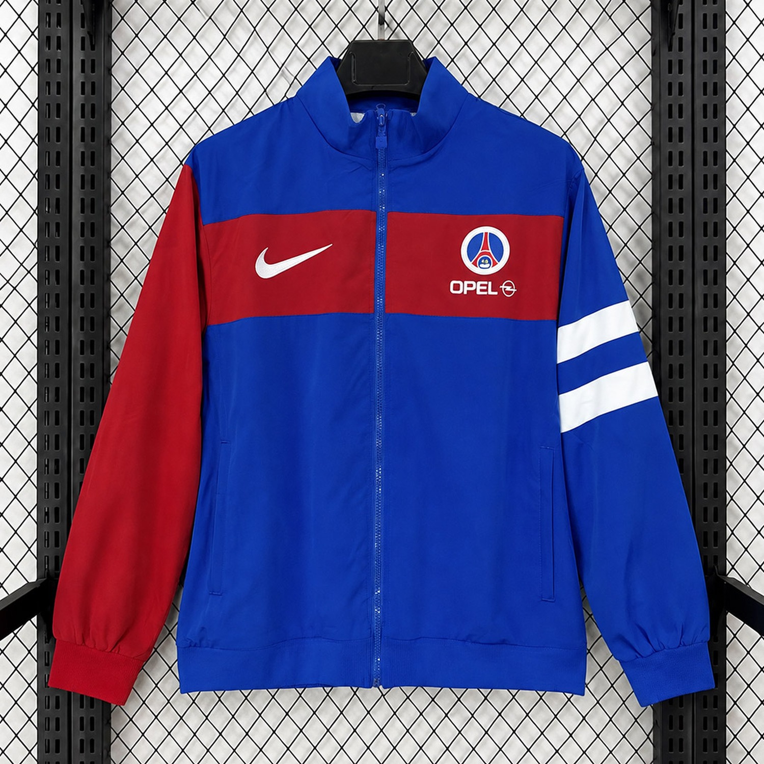 Retro Paris Saint-Germain PSG 1996-97 Blue Red Windbreaker Jacket - JerseysGala