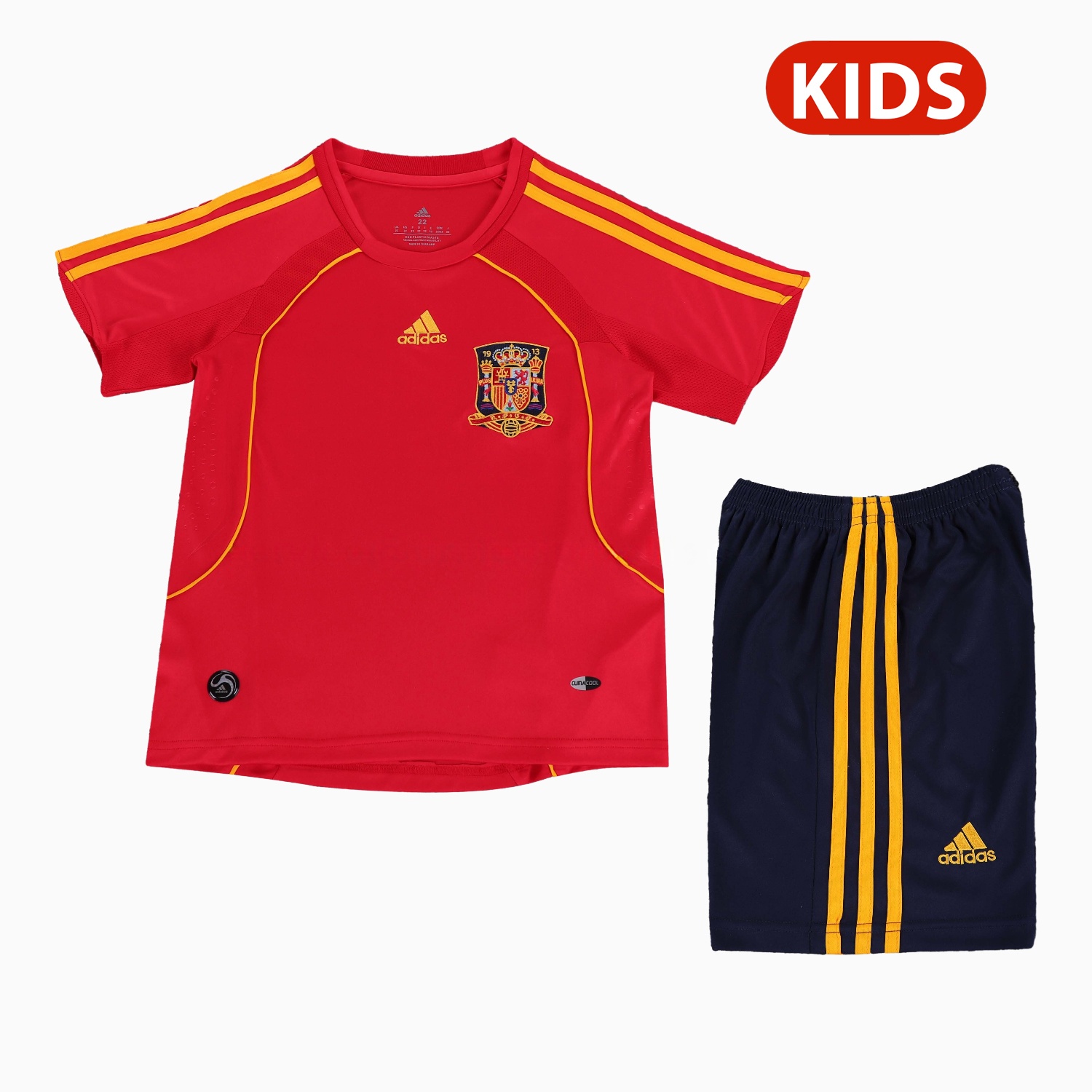 Retro Spain 2008 Home Kids Kit - JerseysGala