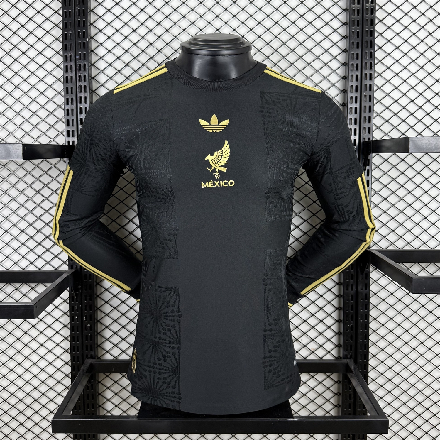 Mexico 2025 Gold Cup Black Long Sleeves Jersey - Player Version - JerseysGala
