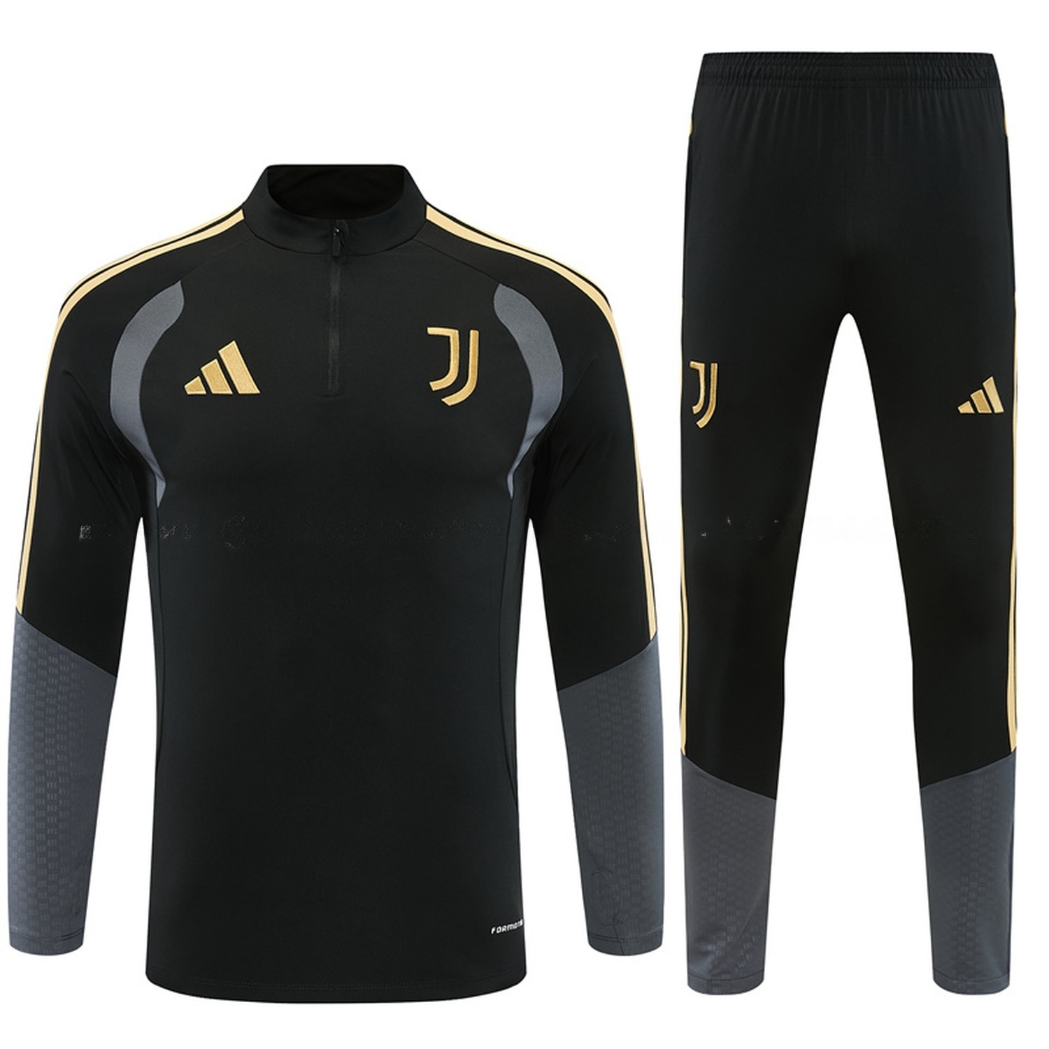 Juventus 26-27 Long Sleeve Training Set - Black Top & Black Pants - JerseysGala