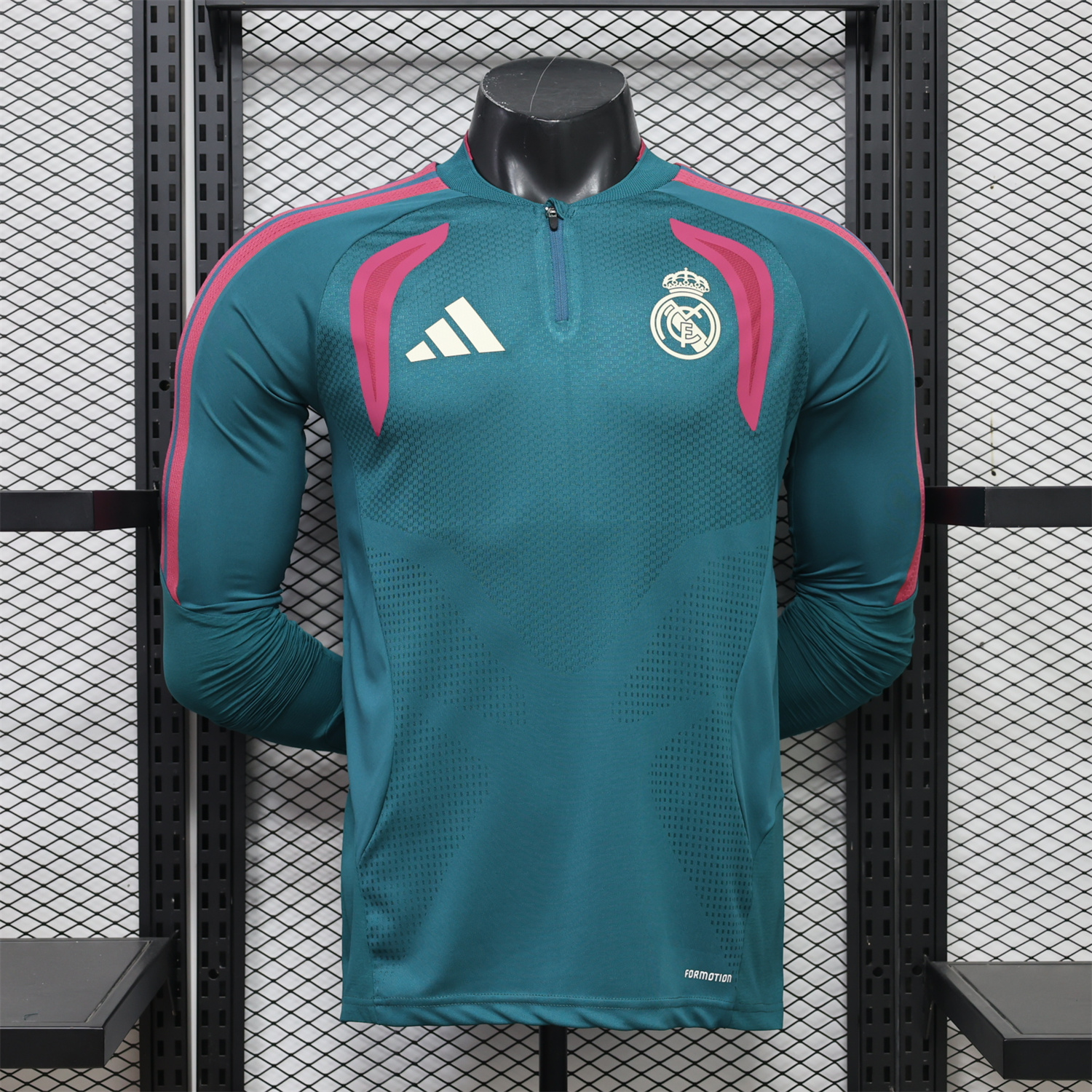 Real Madrid 26-27 Dark Green Long Sleeves Training Jersey - Player Version - JerseysGala