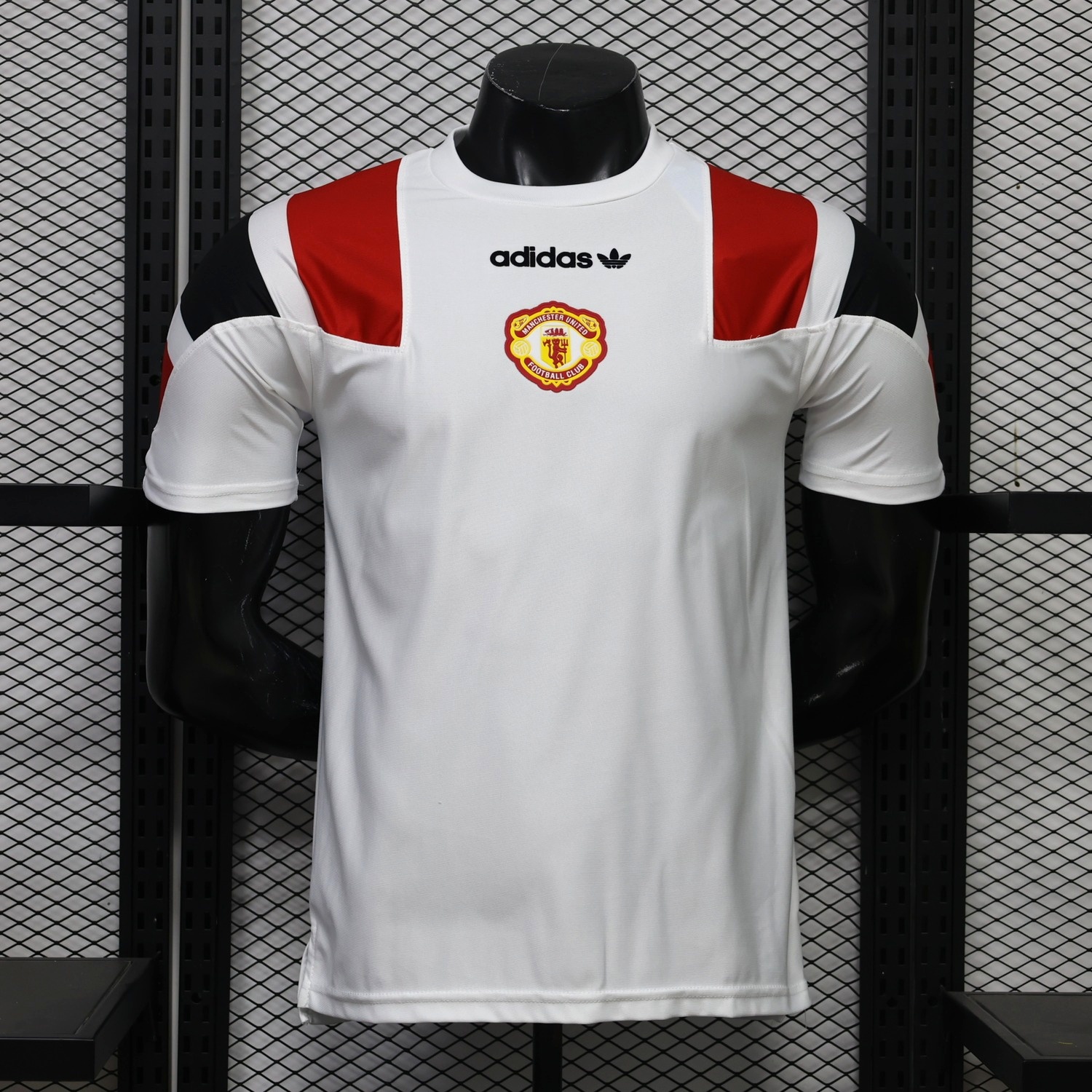 Manchester United 26-27 White Red Retro Style Casual Jersey - Player Version - JerseysGala