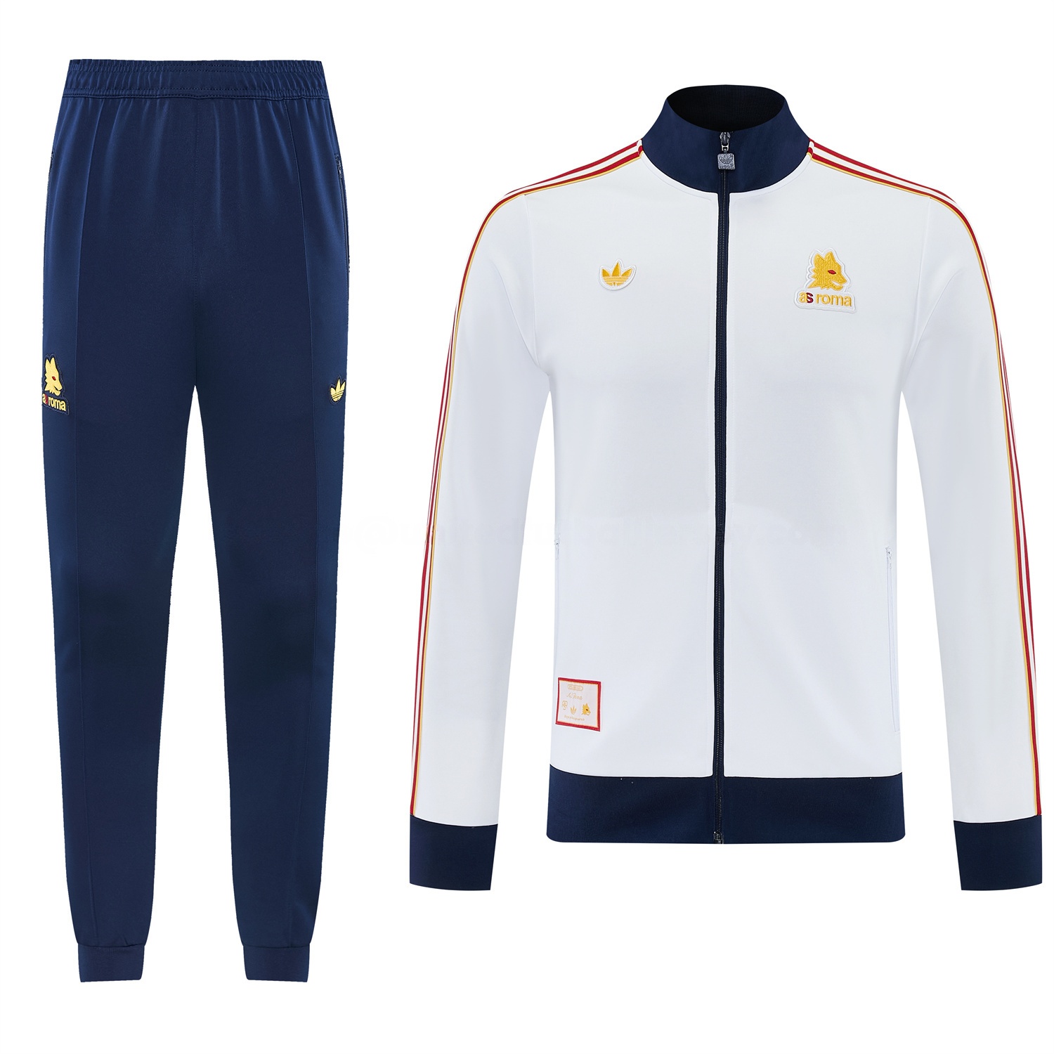 AS Roma 25-26 Originals LFSTLR Jacket Training Tracksuit - White Top and Blue Pant - JerseysGala