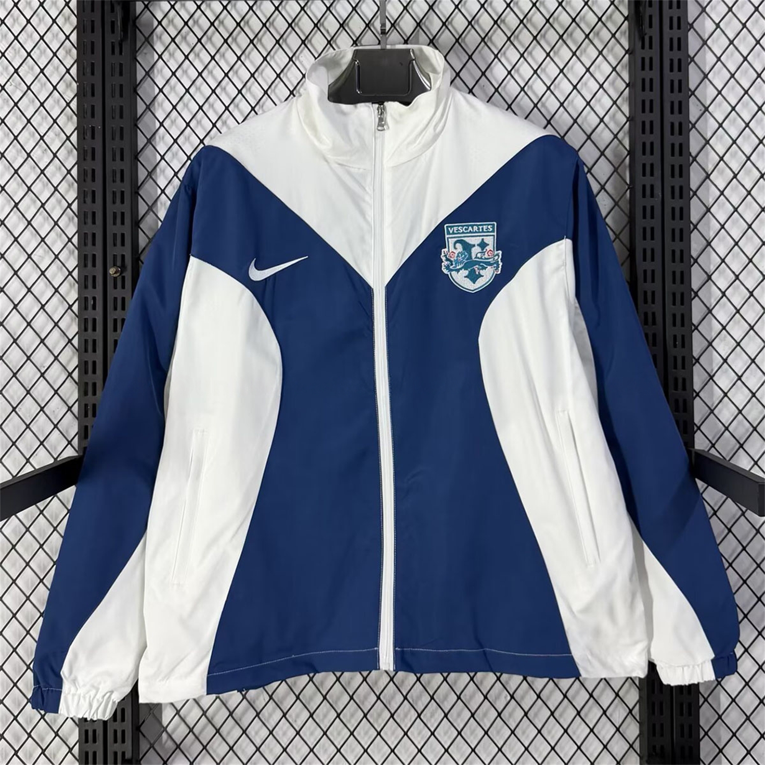 England 2026 Retro Style Windbreaker Jacket - Blue And White - JerseysGala