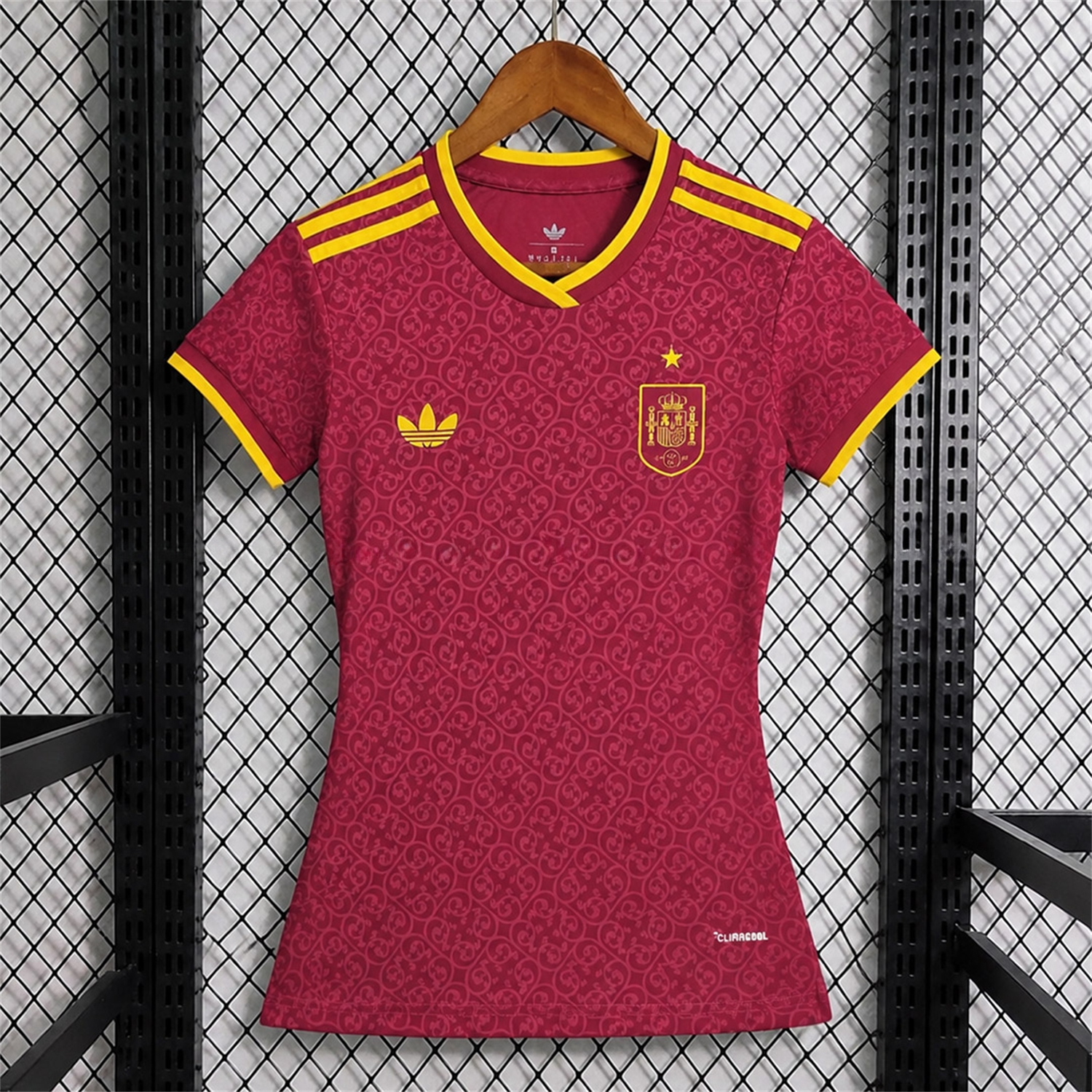 Women's Spain 2026 Trefoil Maroon Special Jersey - Fans Version - JerseysGala