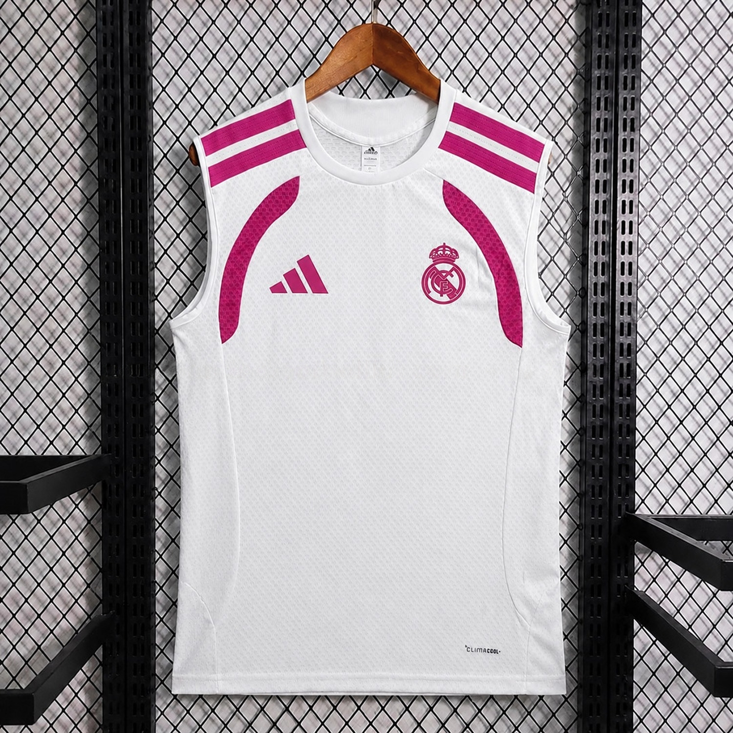 Real Madrid 26-27 White With Pink Training Vest - Fans Version - JerseysGala