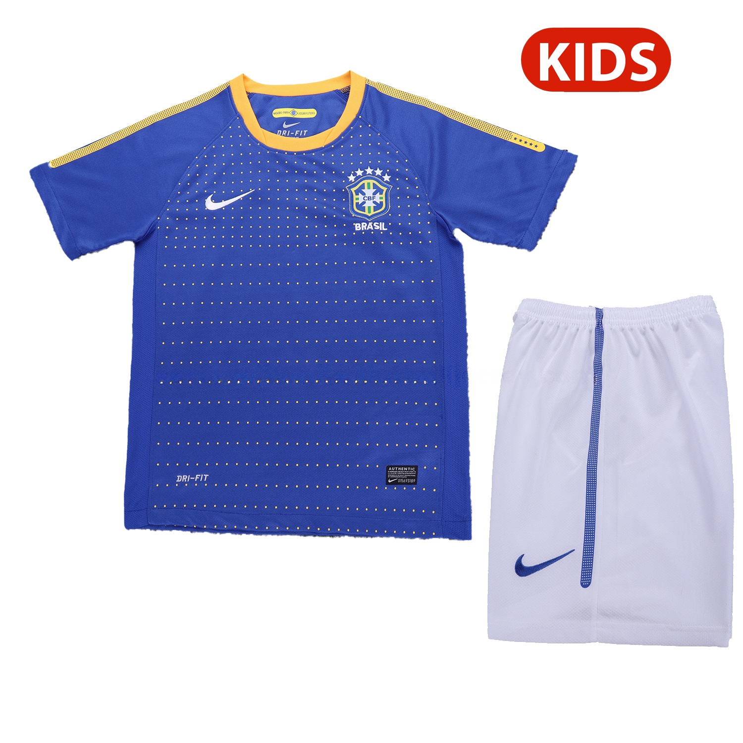 Retro Brazil 2010 Away Kids Kit - JerseysGala