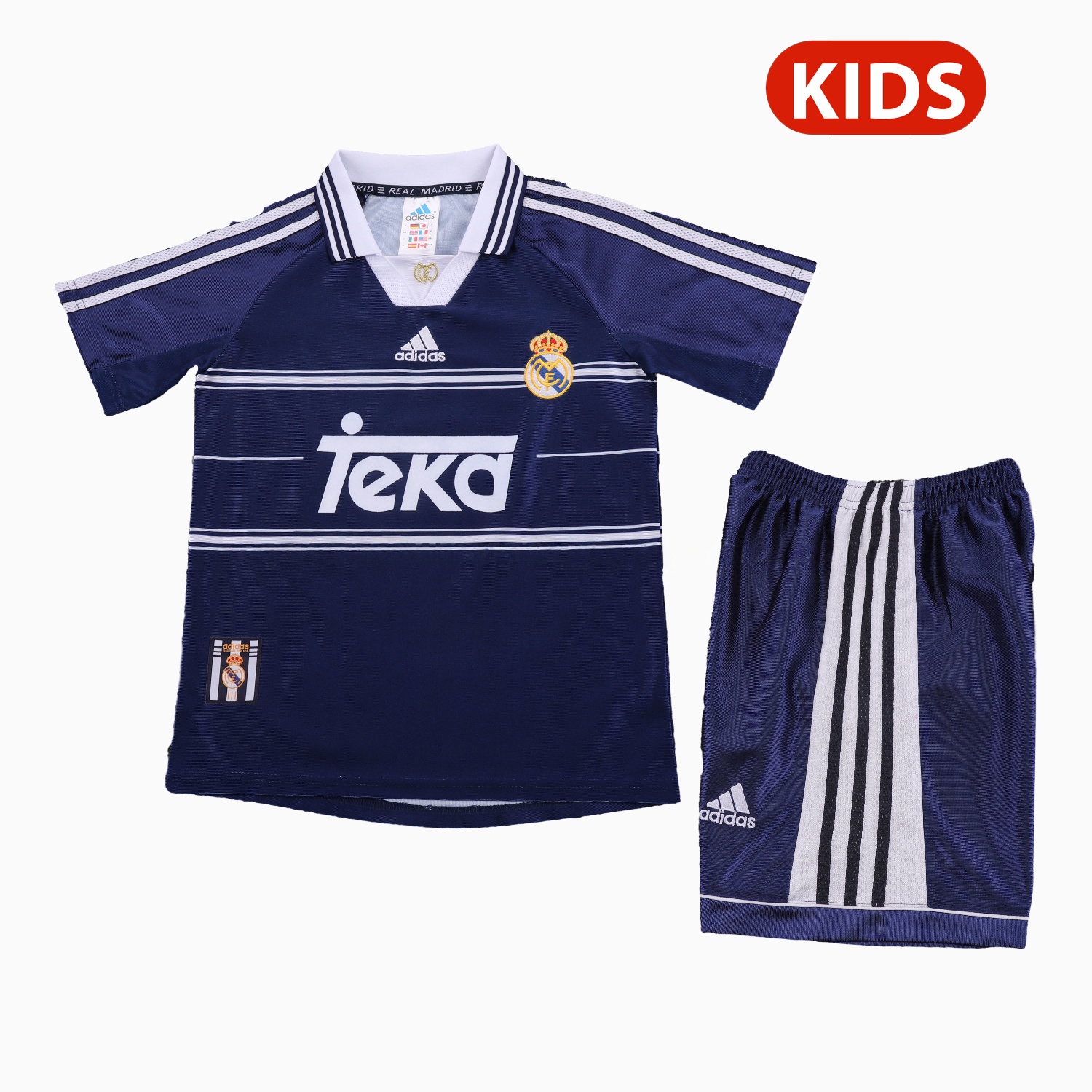 Retro Real Madrid 1998-99 Away Kids Kit - JerseysGala