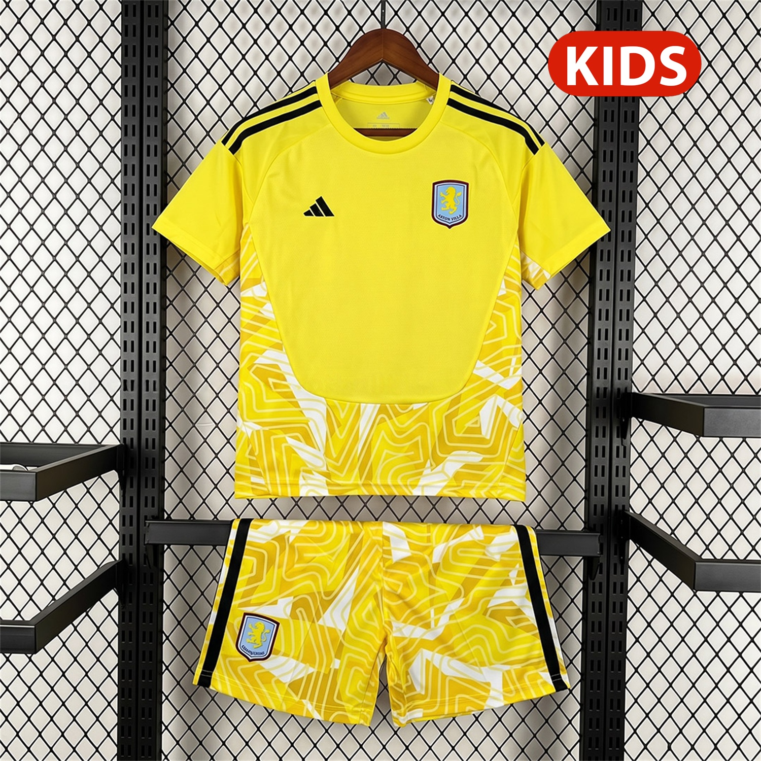 Aston Villa 26-27 Yellow Goalkeeper Kids Kit - JerseysGala