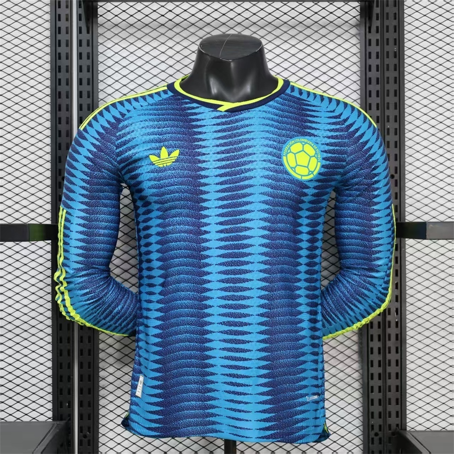 Colombia 2026 Away Blue Long Sleeves Jersey - Player Version - JerseysGala