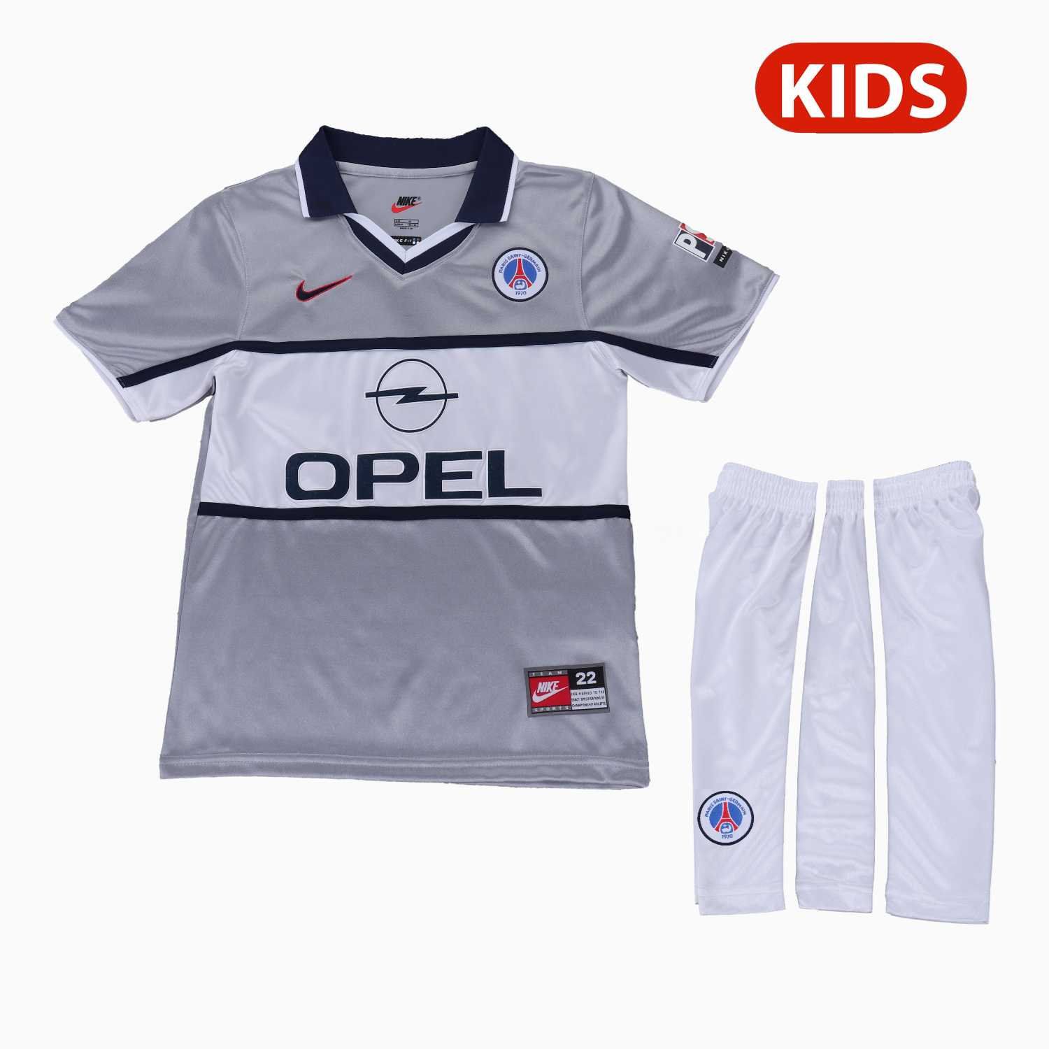 Retro Paris Saint-Germain PSG 2000-01 Away Kids Kit - JerseysGala