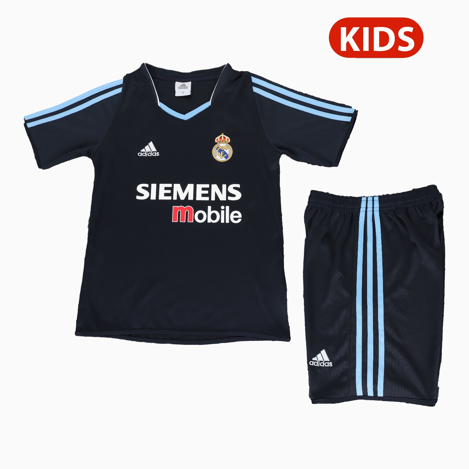 Retro Real Madrid 03-04 Away Kids Kit - JerseysGala
