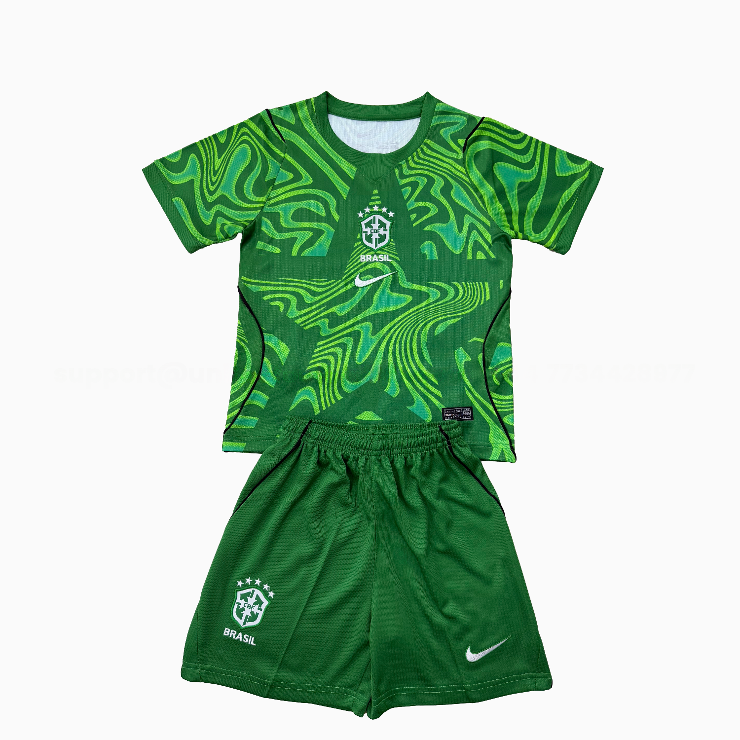 Brazil 2026 Green Goalkeeper Men's Adult Jersey Set - Fans Version - JerseysGala