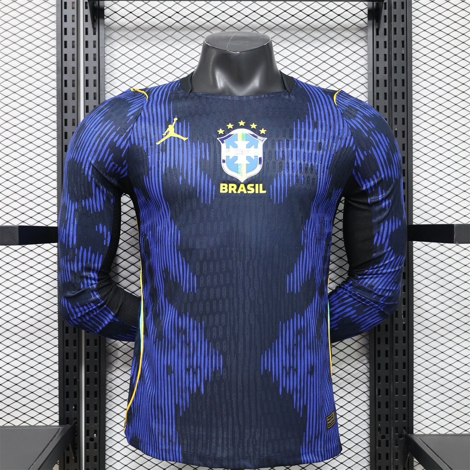 Brazil 2026 Away Blue Long Sleeves Jersey - Player Version - JerseysGala