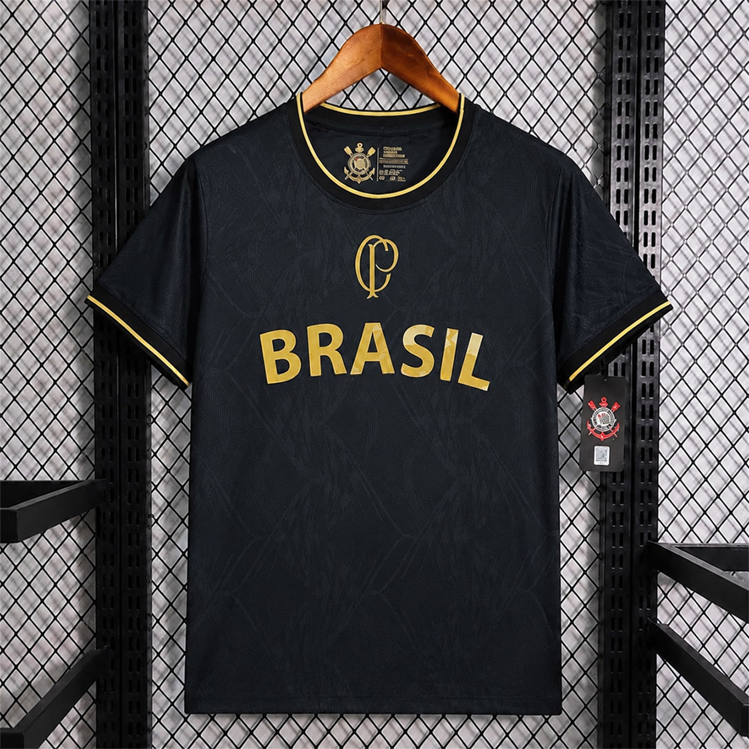 Corinthians 26-27 Brasil Black Special Jersey - Fans Version - JerseysGala