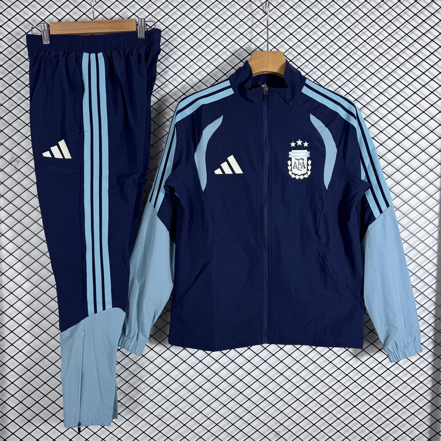 Argentina 2026 Windbreaker Training Set - Dark Blue Top and Pants - JerseysGala