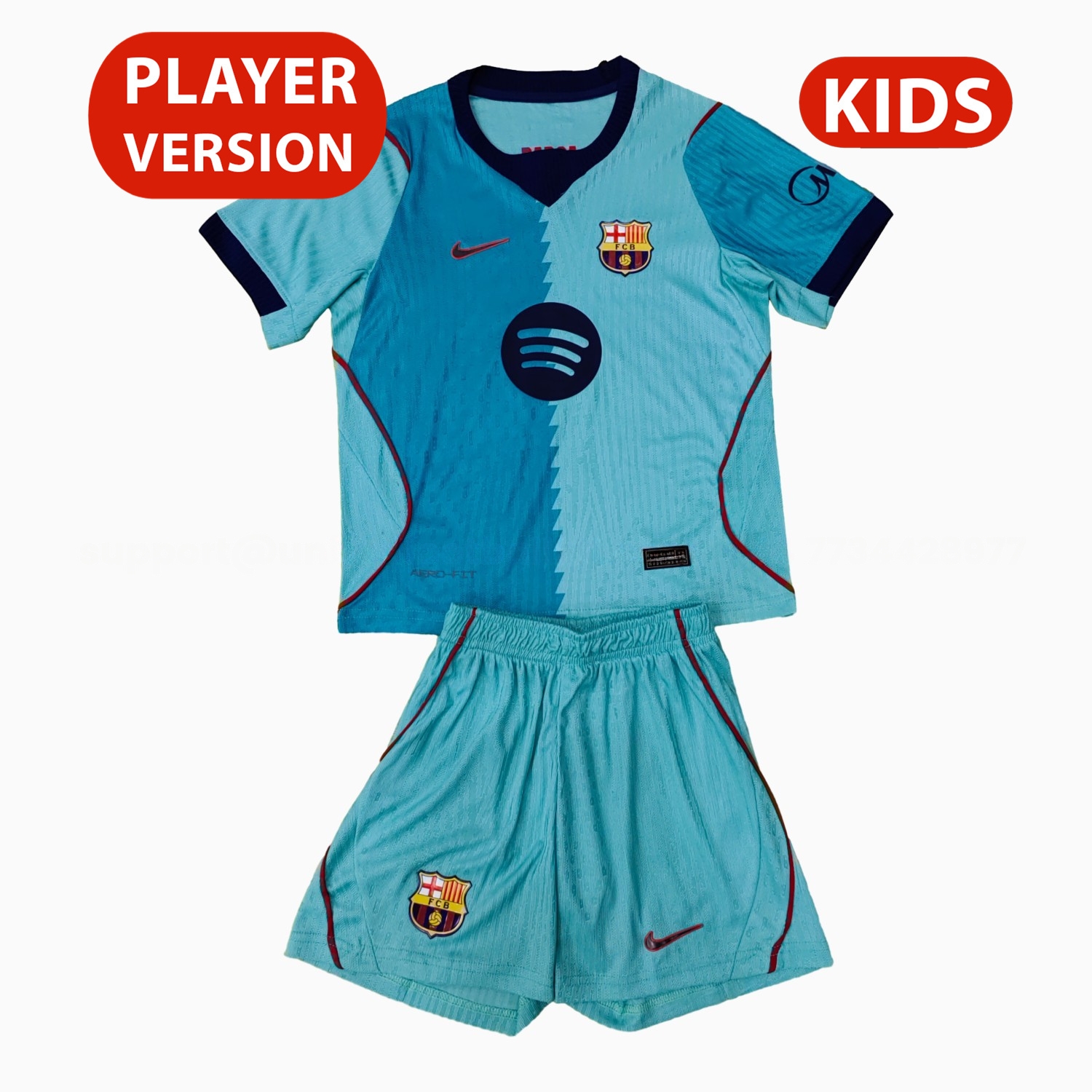 Barcelona 26-27 Away Kids Kit - Player Version - JerseysGala