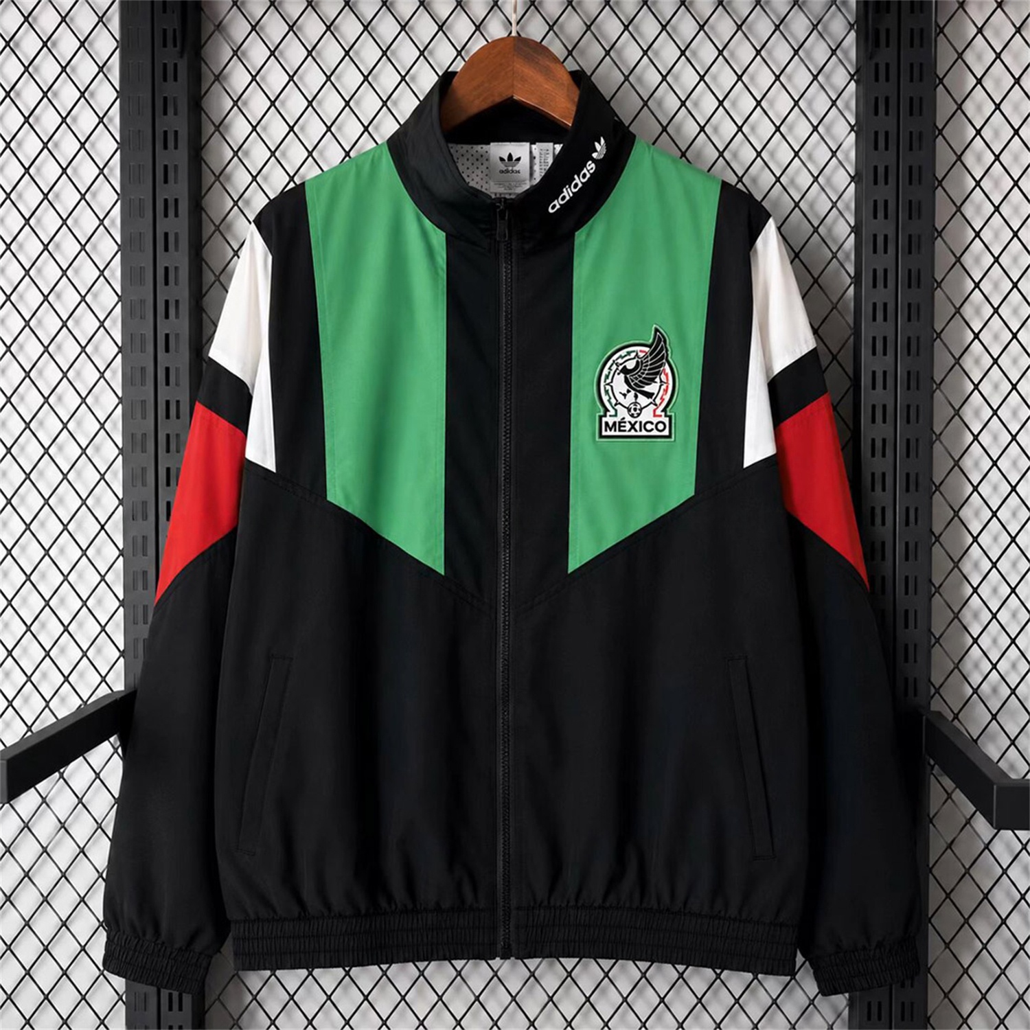 Mexico 2026 EQT Windbreaker Jacket - Black Green - JerseysGala