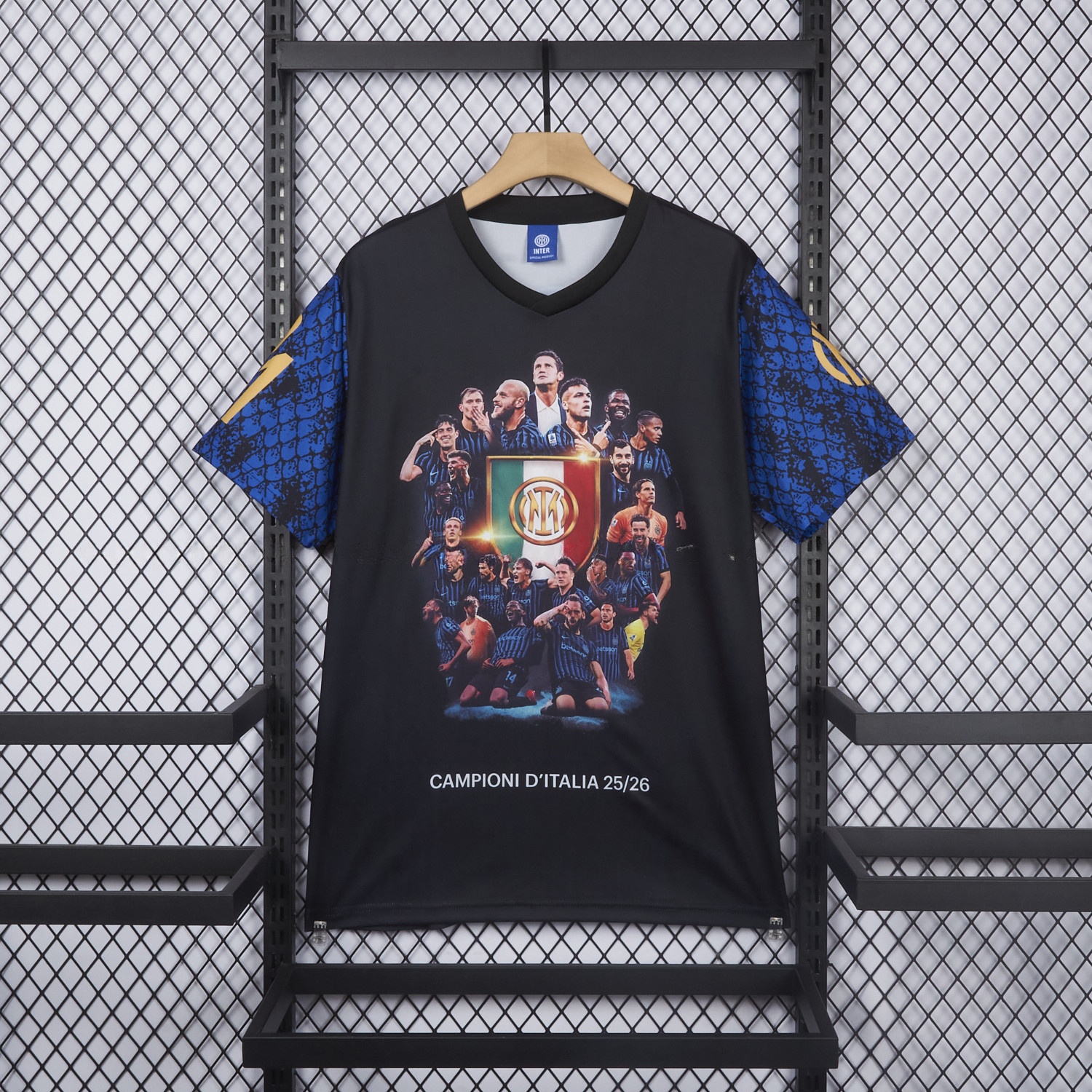 Inter Milan 2026 Serie A Champions Commemorative Black T-Shirt - JerseysGala