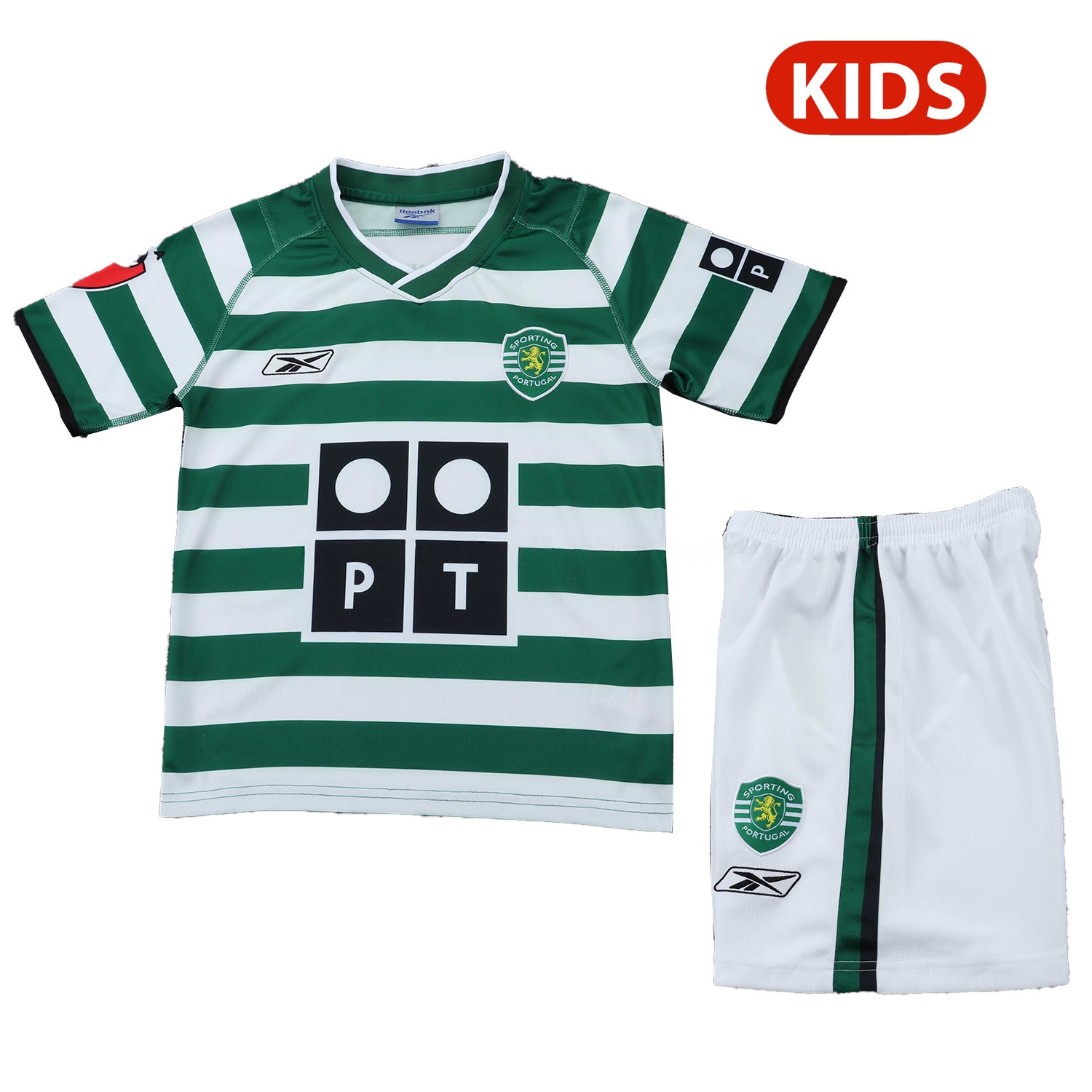 Retro Sporting CP 2003-04 Home Kids Kit - JerseysGala