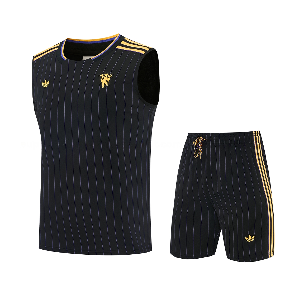 Manchester United 25-26 Retro Style Vest Training Set - Colors Top & Colors Pants - JerseysGala