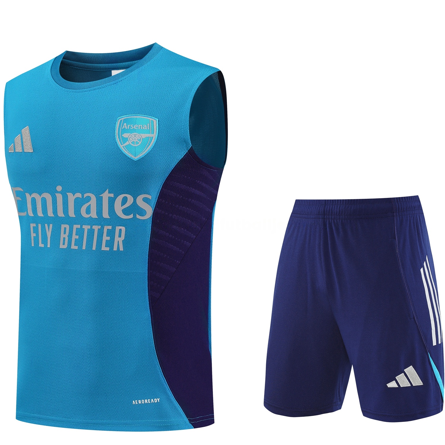 Arsenal 25-26 Vest Training Set - Light Blue Top & Royal Blue Shorts - JerseysGala