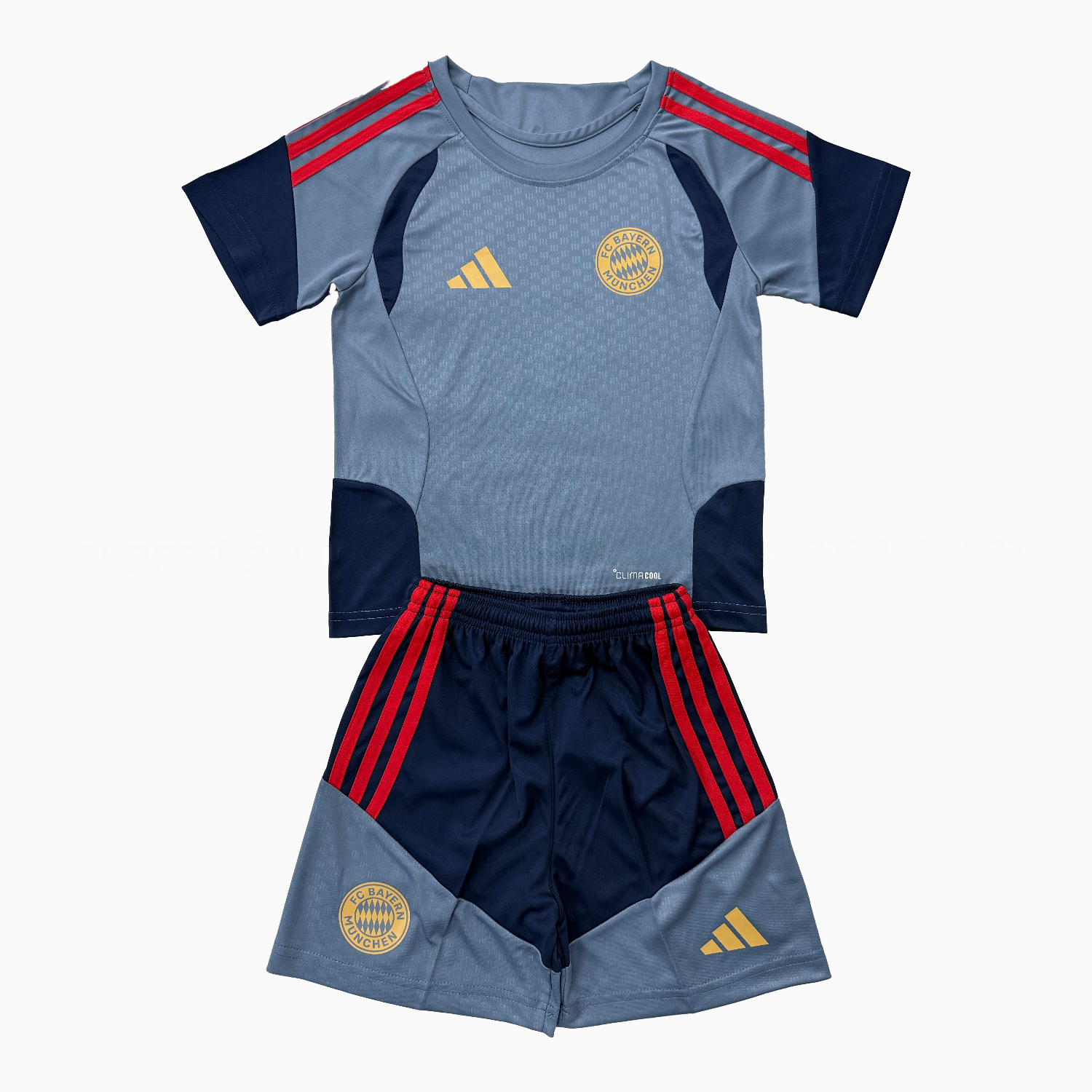 Bayern Munich 26-27 Lake Blue Training Men's Adult Jersey Set - Fans Version - JerseysGala