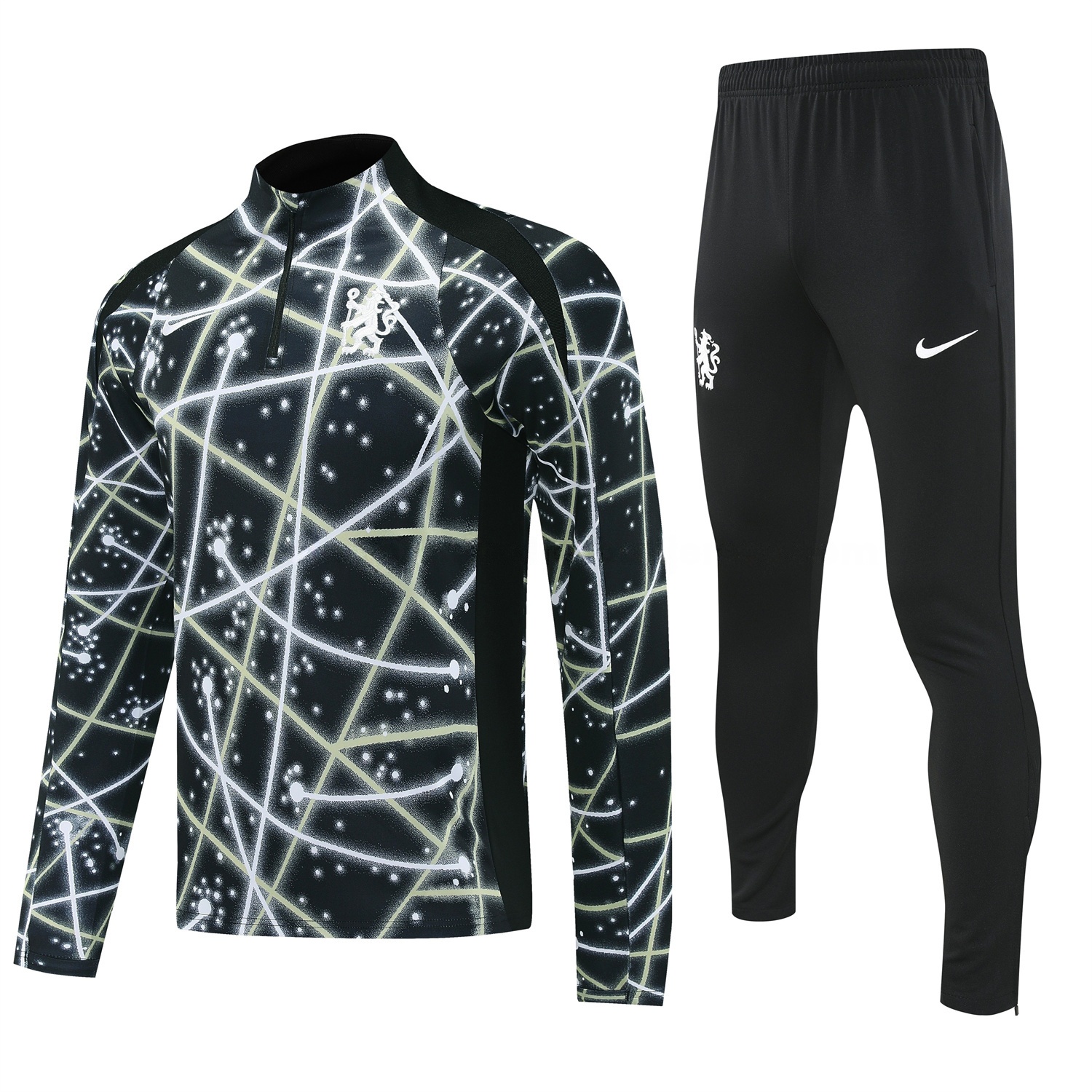 C.H.E.L.S.E.A 25-26 Meteor Pattern Long Sleeve Training Set - Player Version - Starry Sky Top and Black Pants - JerseysGala