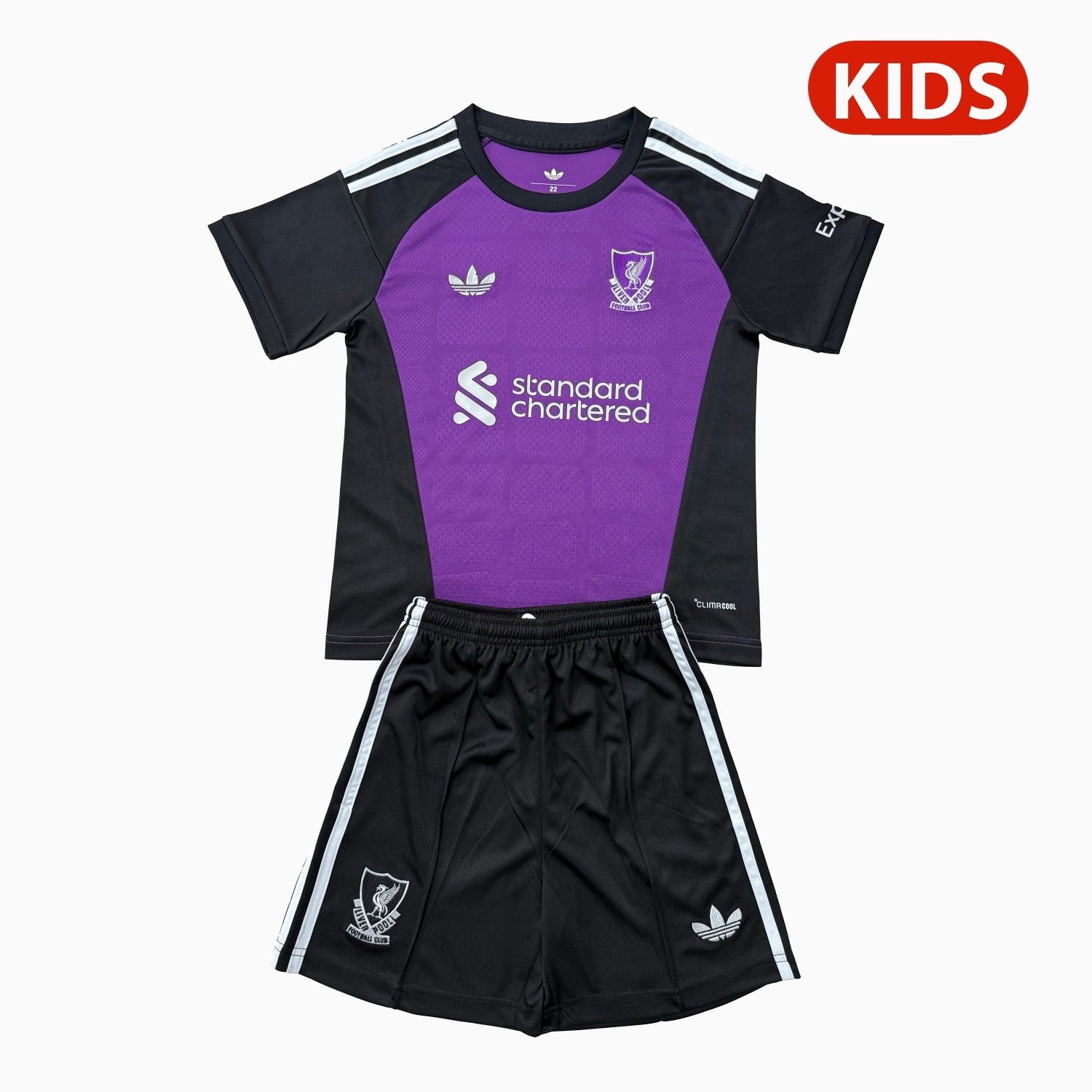 Liver.pool 26-27 Purple Goalkeeper Kids Kit - JerseysGala