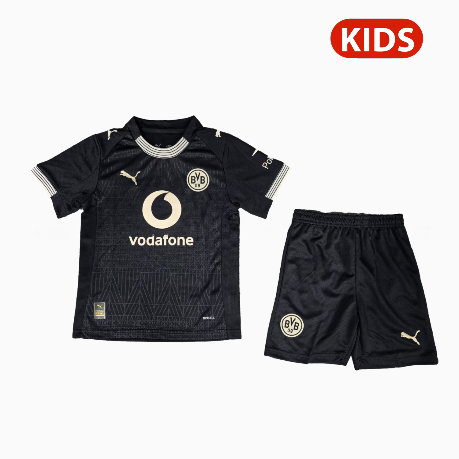 Dortmund 25-26 “100 JAHRE STADION ROTE ERDE” Black Special Kids Kit - JerseysGala