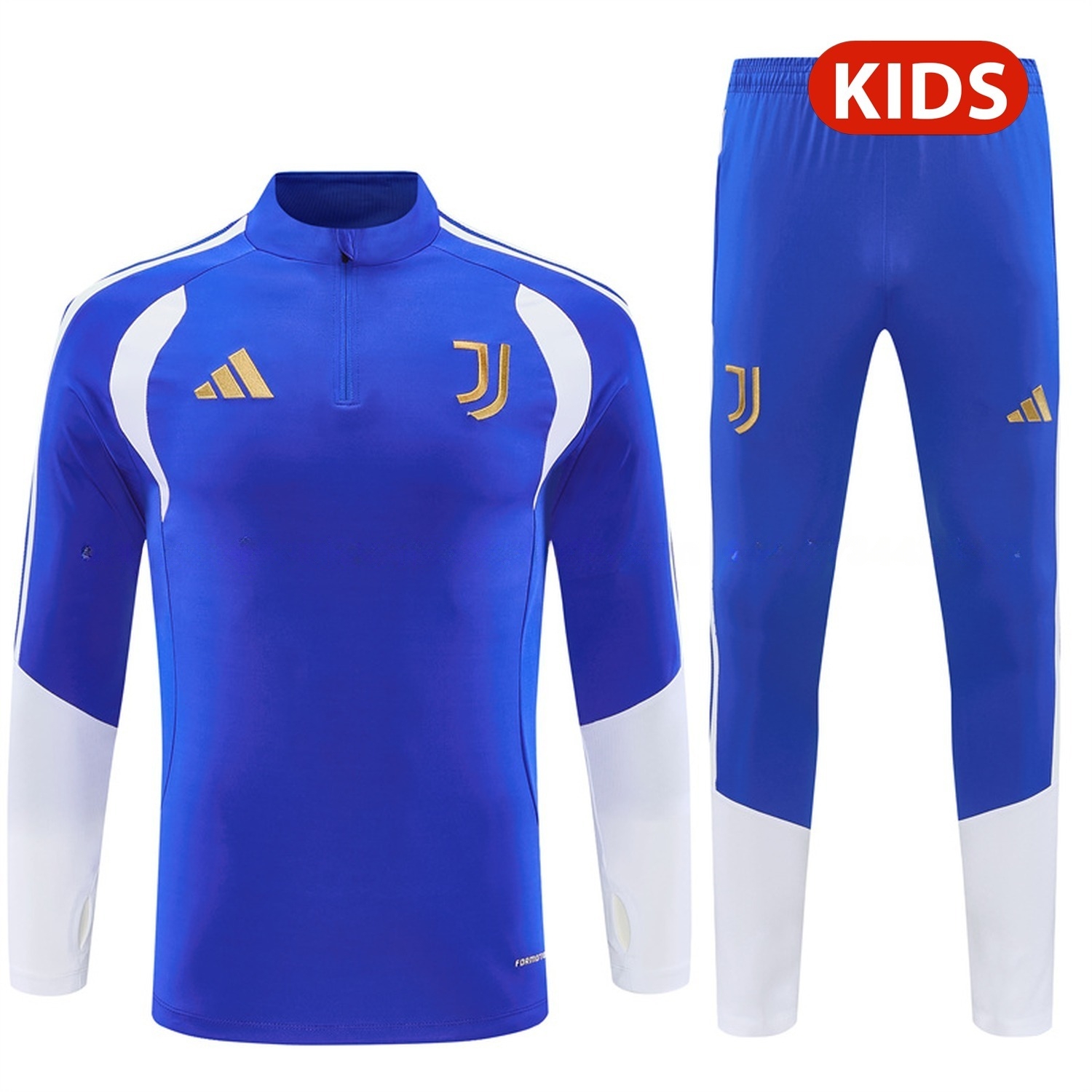 Juventus 26-27 Kids Long Sleeve Training Set - Royal Blue Top & Royal Blue Pants - JerseysGala
