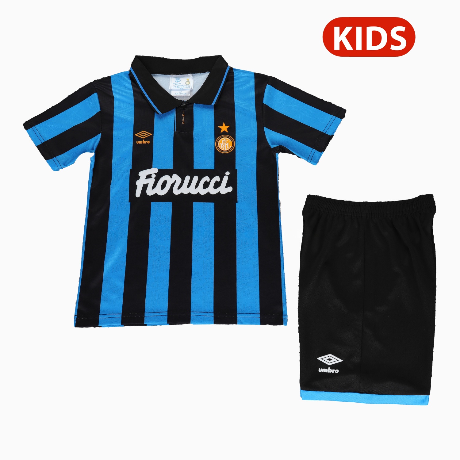 Retro Inter Milan 1992-94 Home Kids Kit - JerseysGala