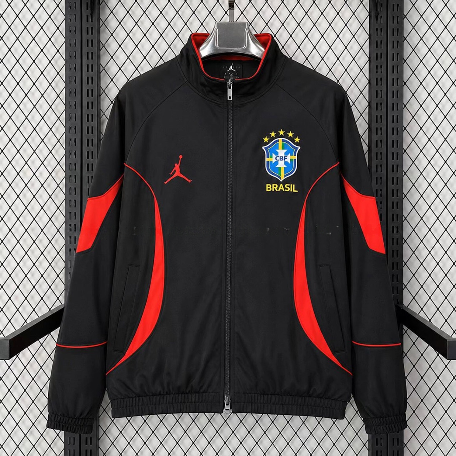 Brazil 2026 Black Red Anthem Windbreaker - JerseysGala