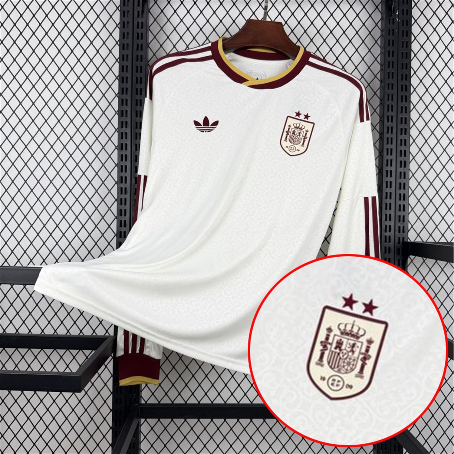 【Two-Crown Star】Spain 2026 Away Long Sleeves Jersey - Fans Version - JerseysGala