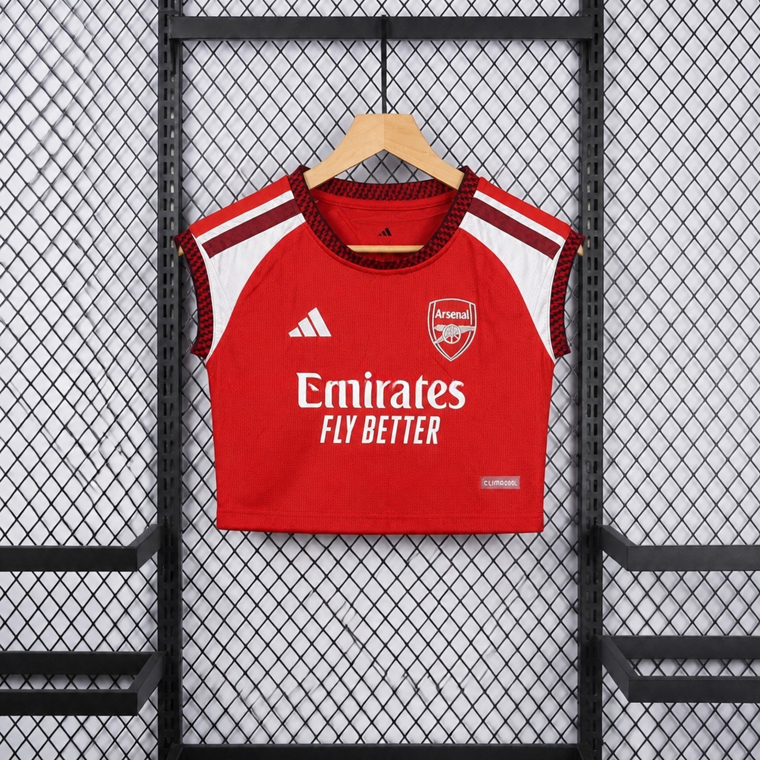 Women's Arsenal 26-27 Home Cropped Sleeveless Jersey - Fans Version - JerseysGala
