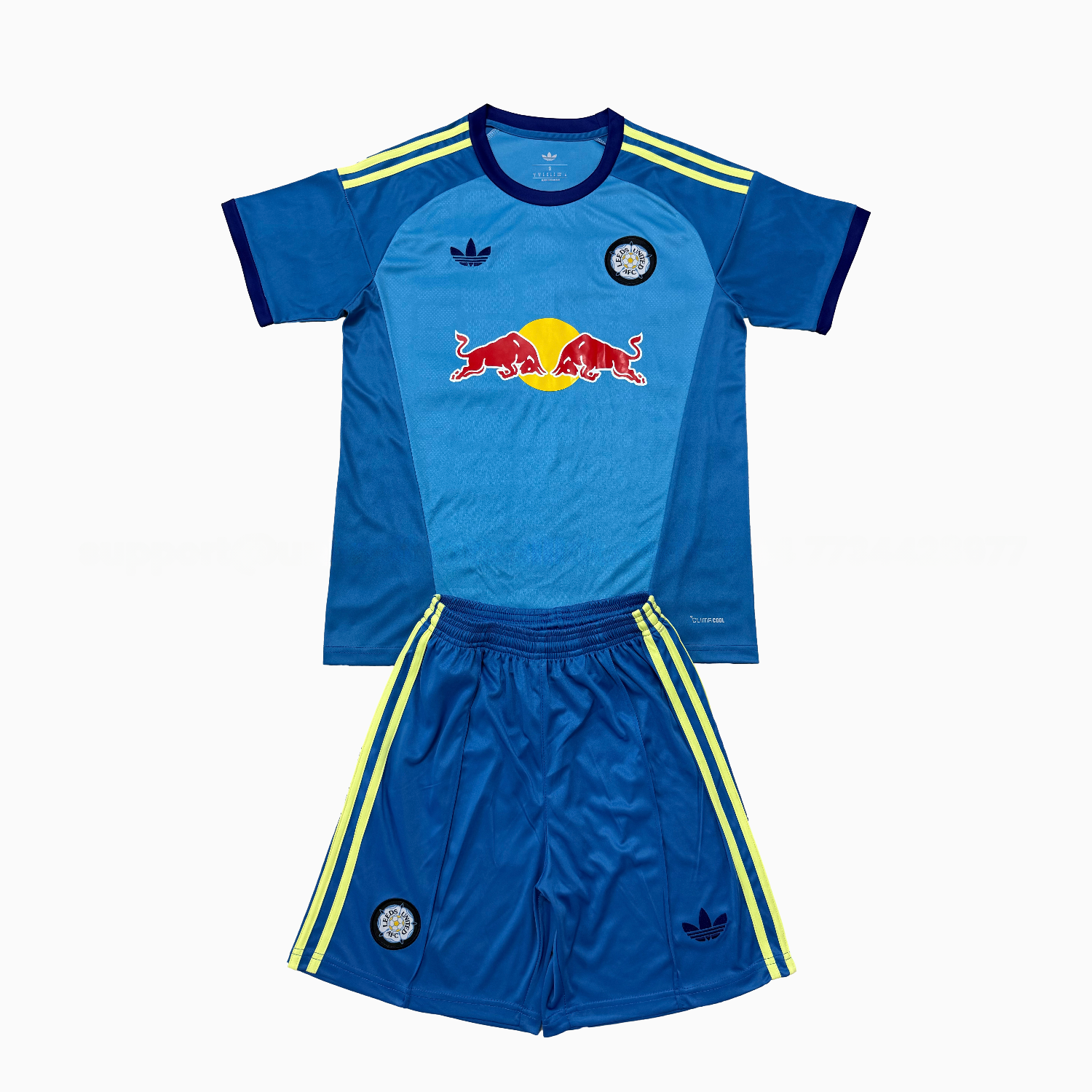 Leeds United 26-27 Blue Goalkeeper Men's Adult Jersey Set - Fans Version - JerseysGala