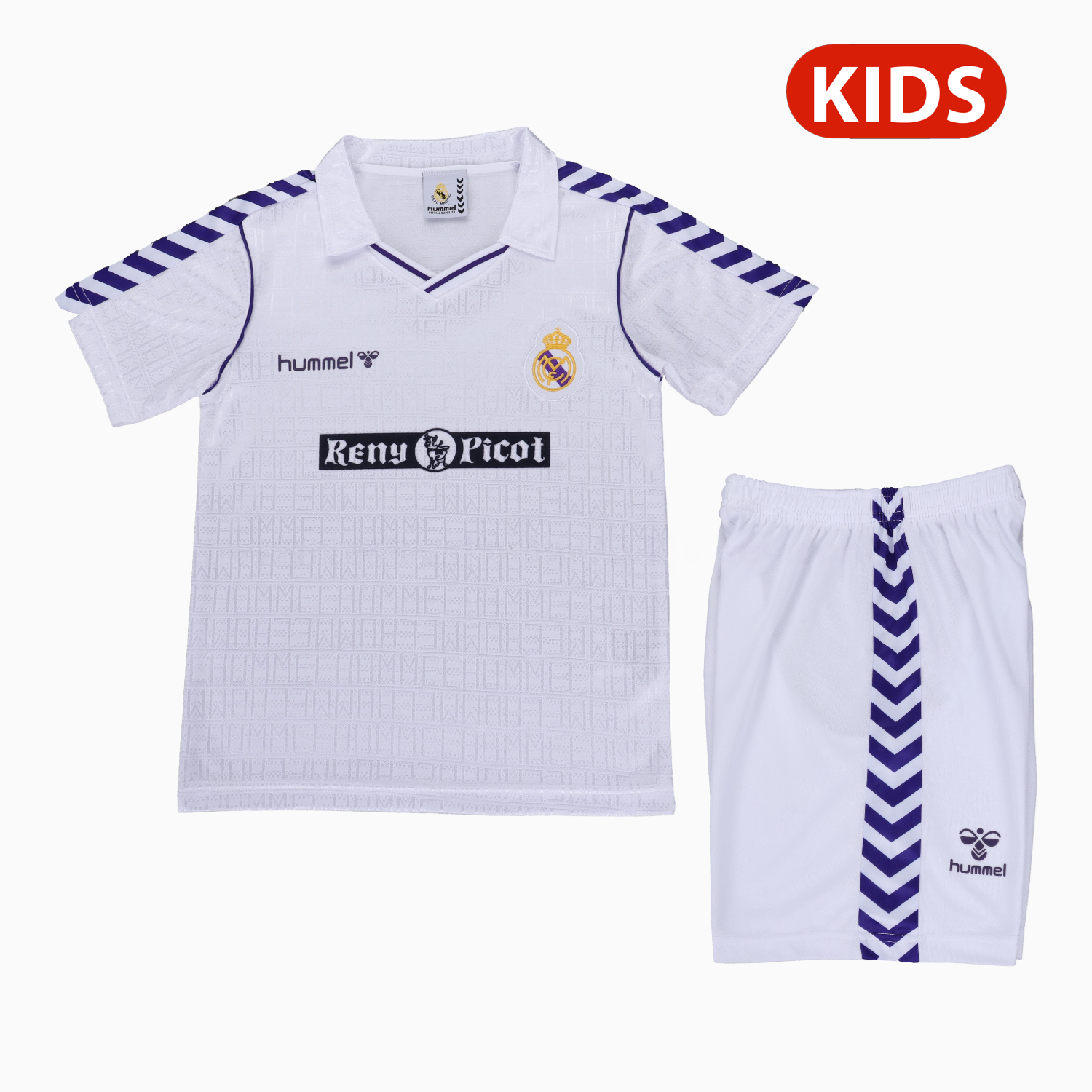 Retro Real Madrid 1988-90 Home Kids Kit - JerseysGala