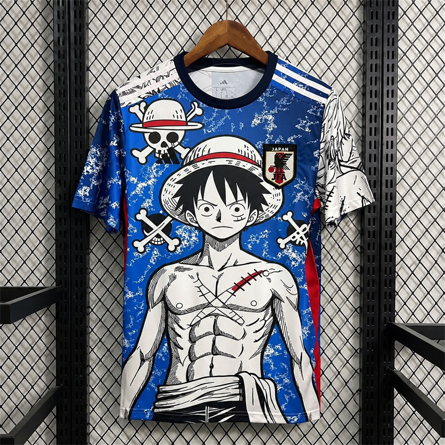 Japan 2026 Scar Luffy Blue White Special Jersey - Fans Version - JerseysGala