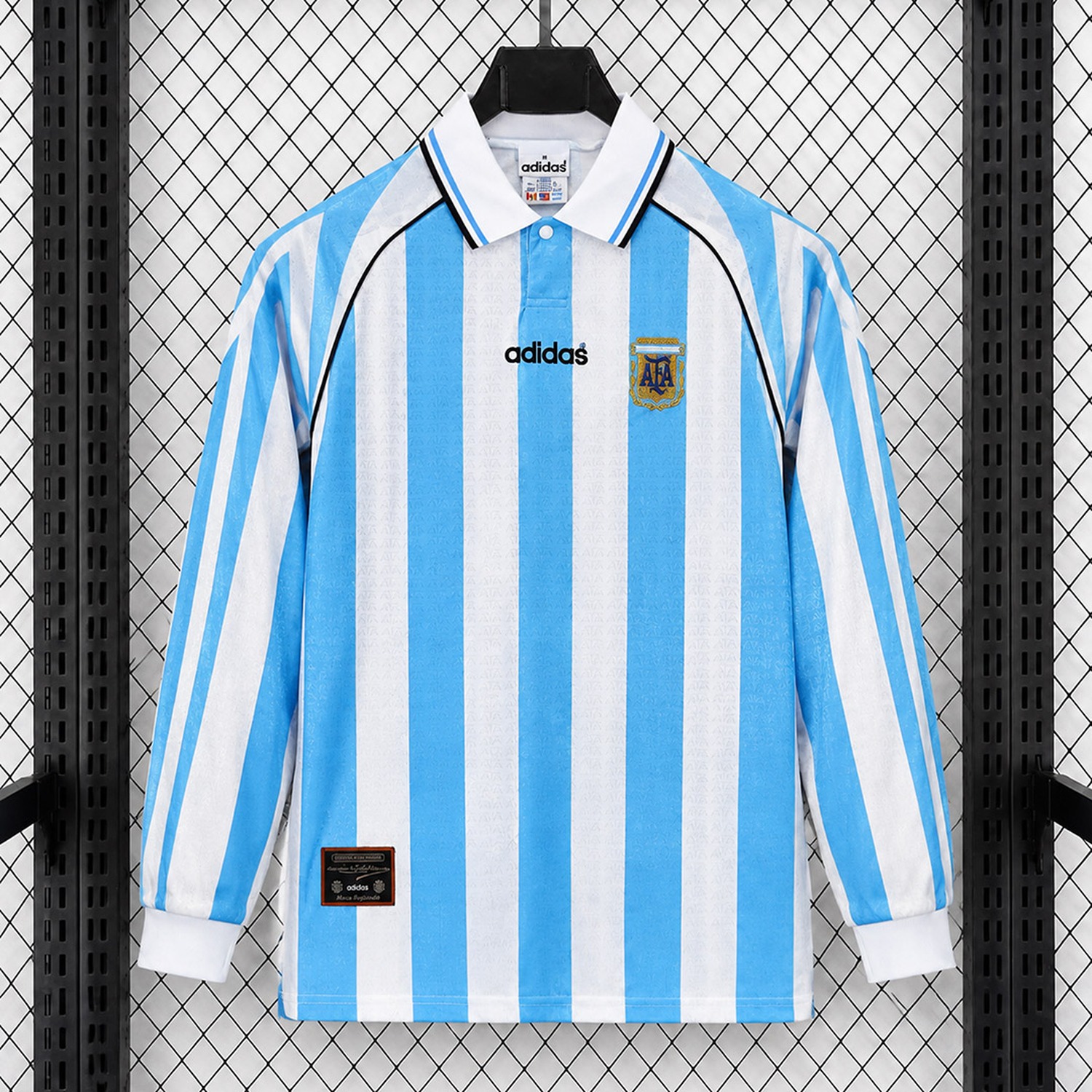 Retro Argentina 1997 Home Long Sleeves Jersey - JerseysGala