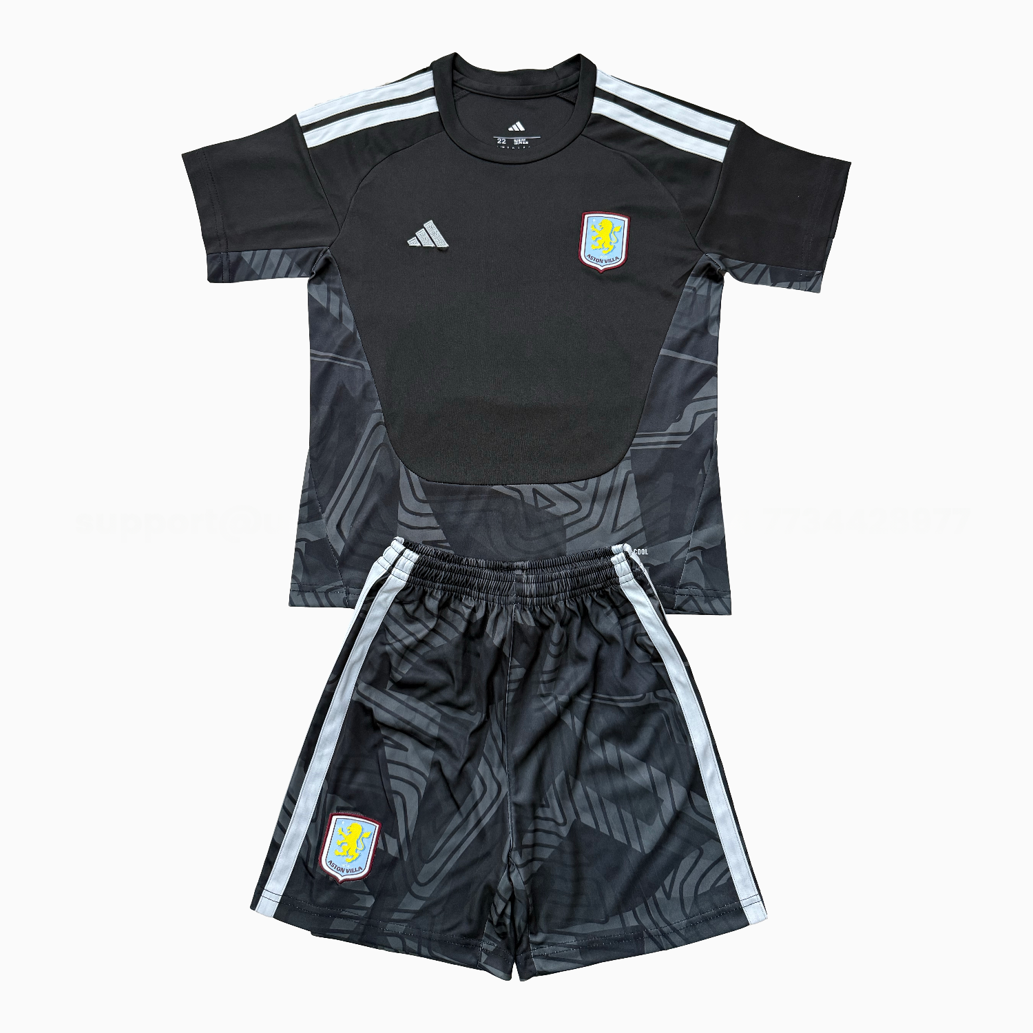 Aston Villa 26-27 Black Goalkeeper Men's Adult Jersey Set - Fans Version - JerseysGala