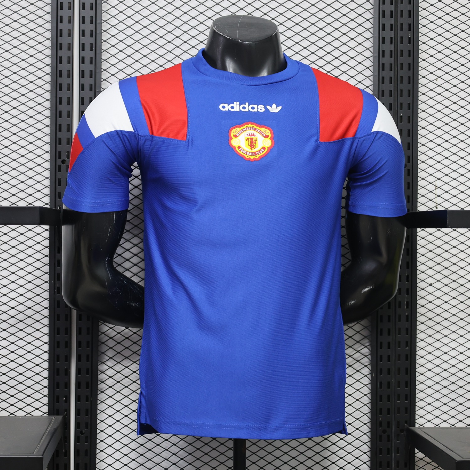 Manchester United 26-27 Blue Red White Retro Style Casual Jersey - Player Version - JerseysGala