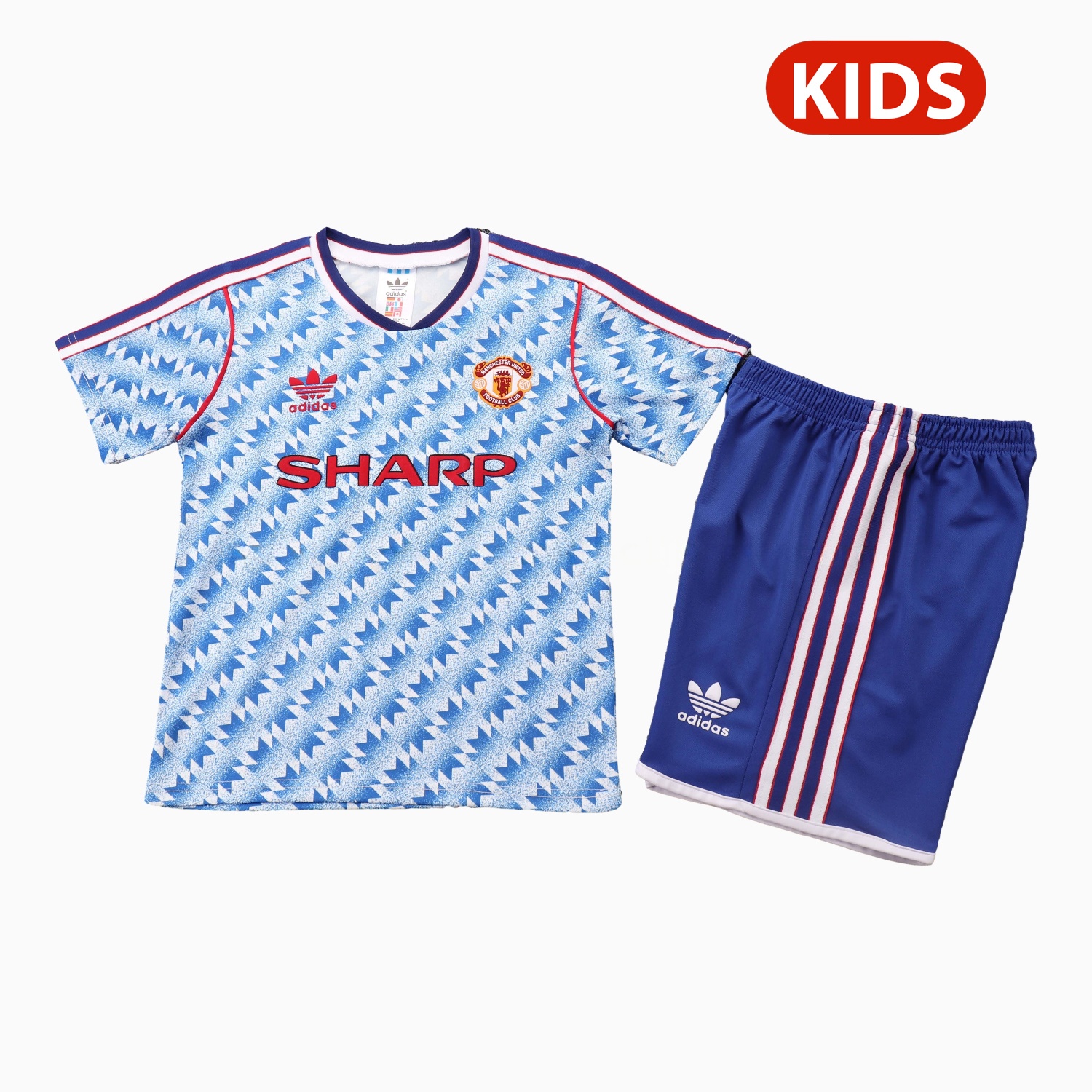 Retro Manchester United 1990-92 Away Kids Kit - JerseysGala