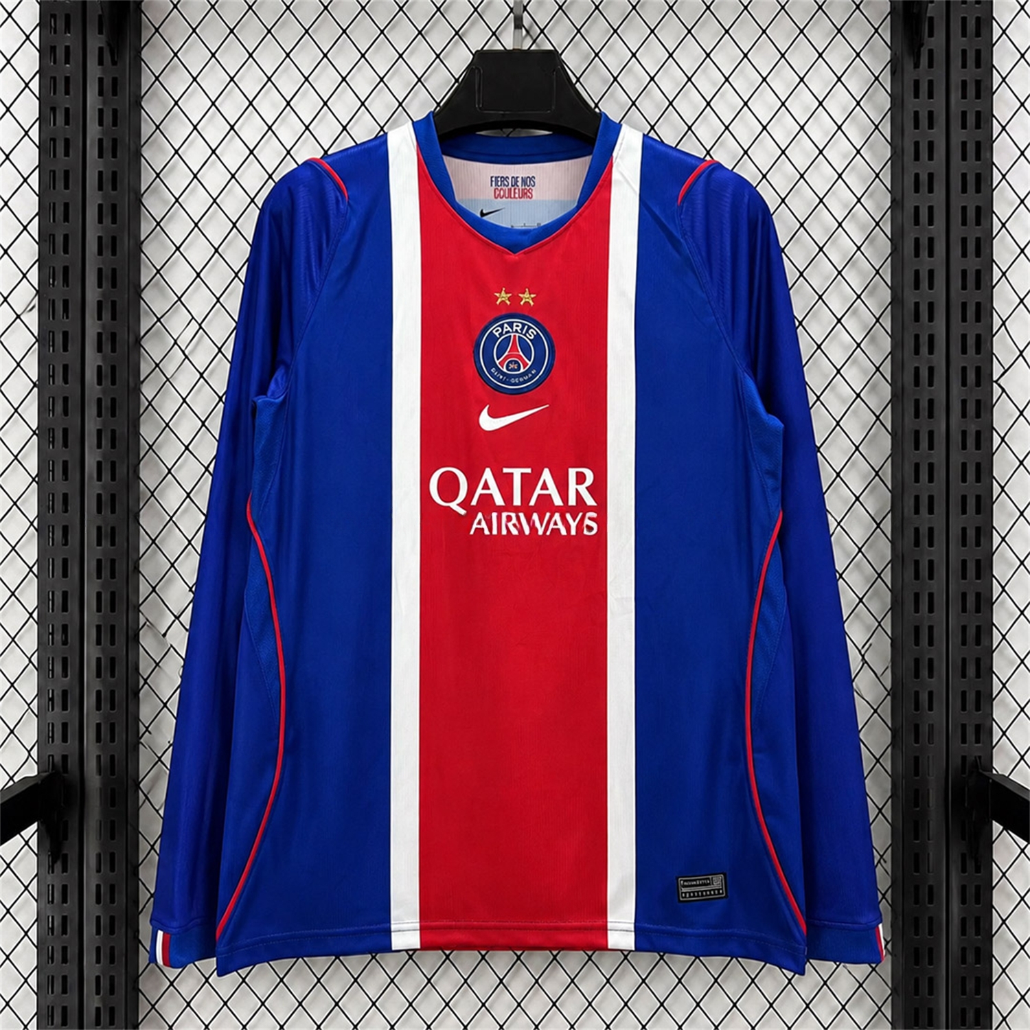 Paris Saint-Germain PSG 26-27 Home Two Stars Long Sleeves Jersey - Fans Version - JerseysGala