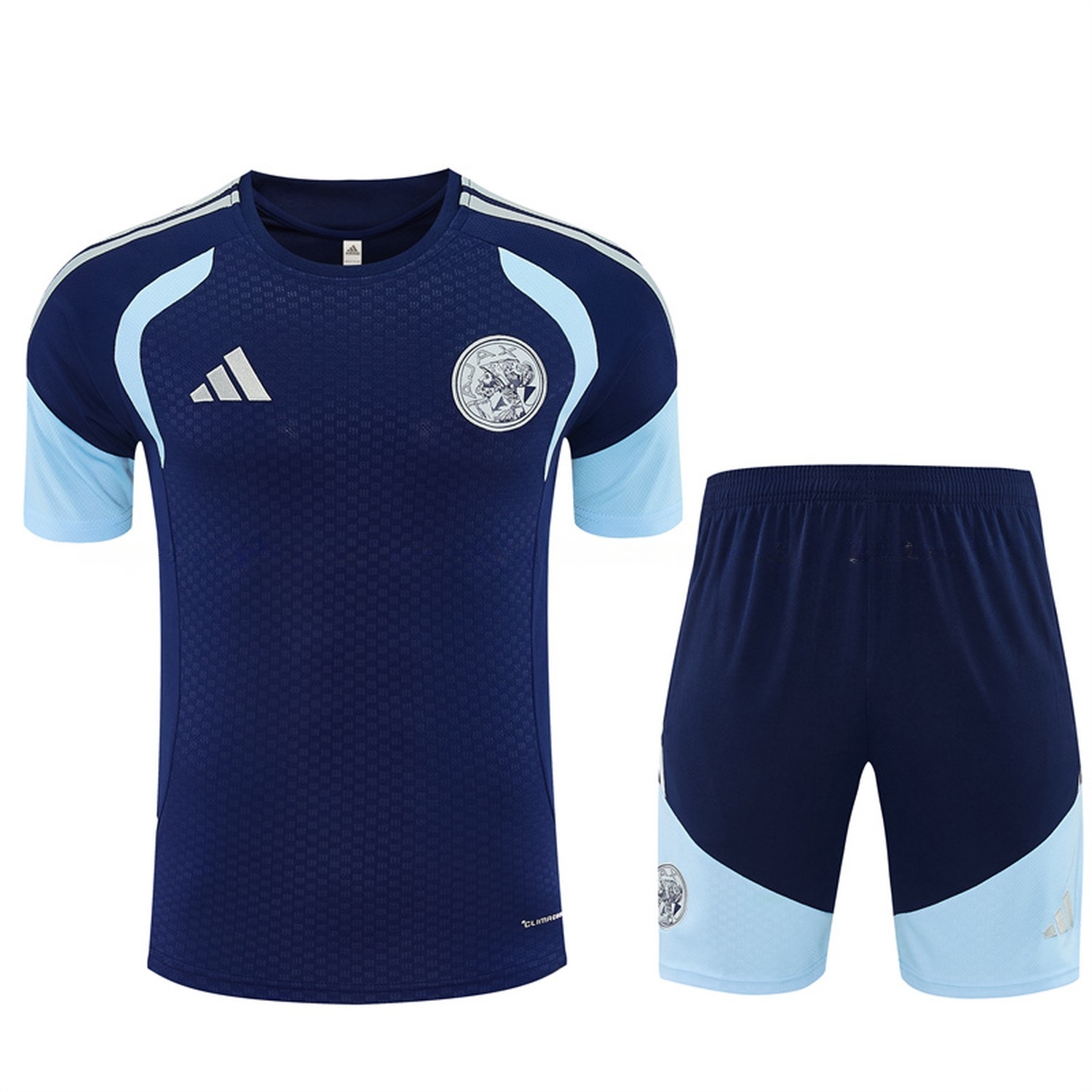 Ajax 26-27 Short-Sleeve Training Set - Deep Blue Top & Deep Blue Shorts - JerseysGala