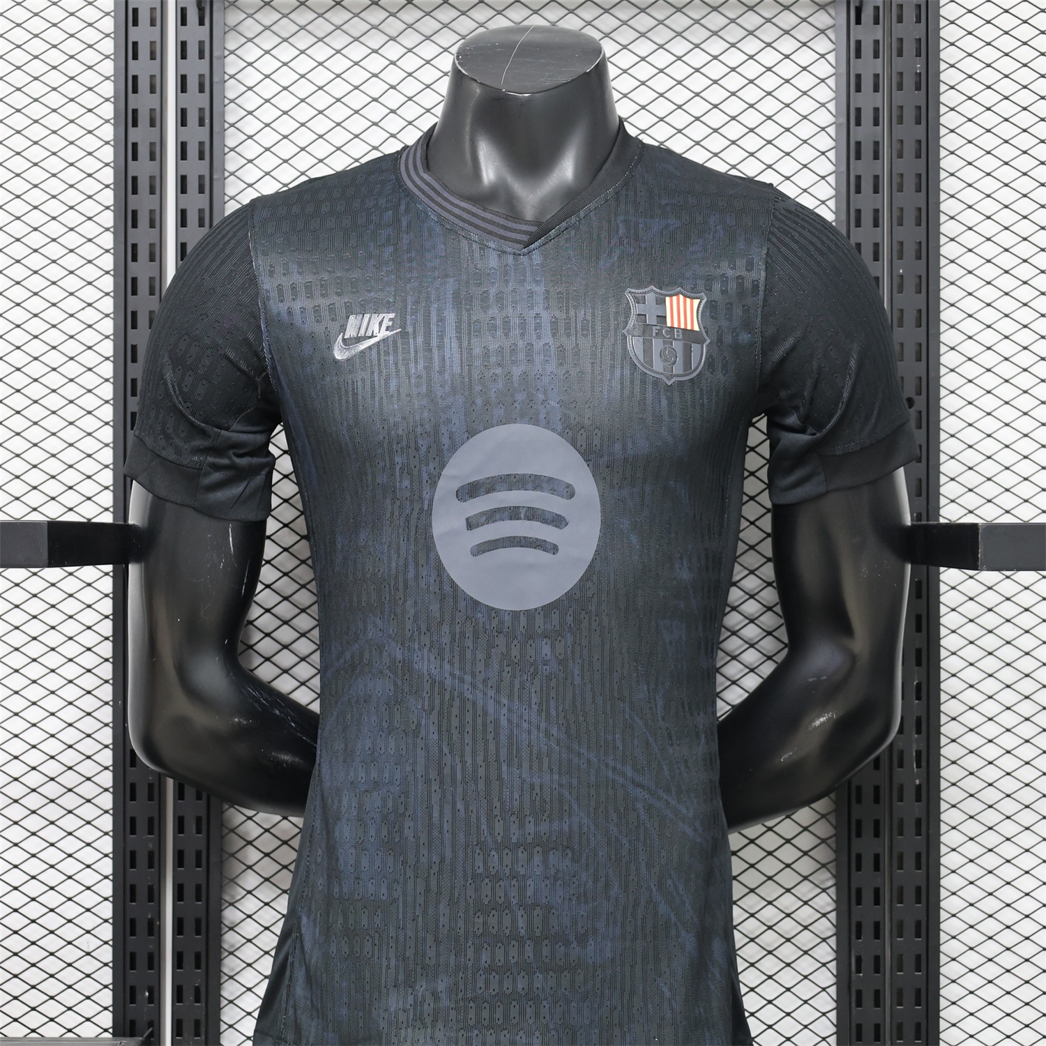 Barcelona 25-26 Blue Texture Black Special Jersey - Player Version - JerseysGala