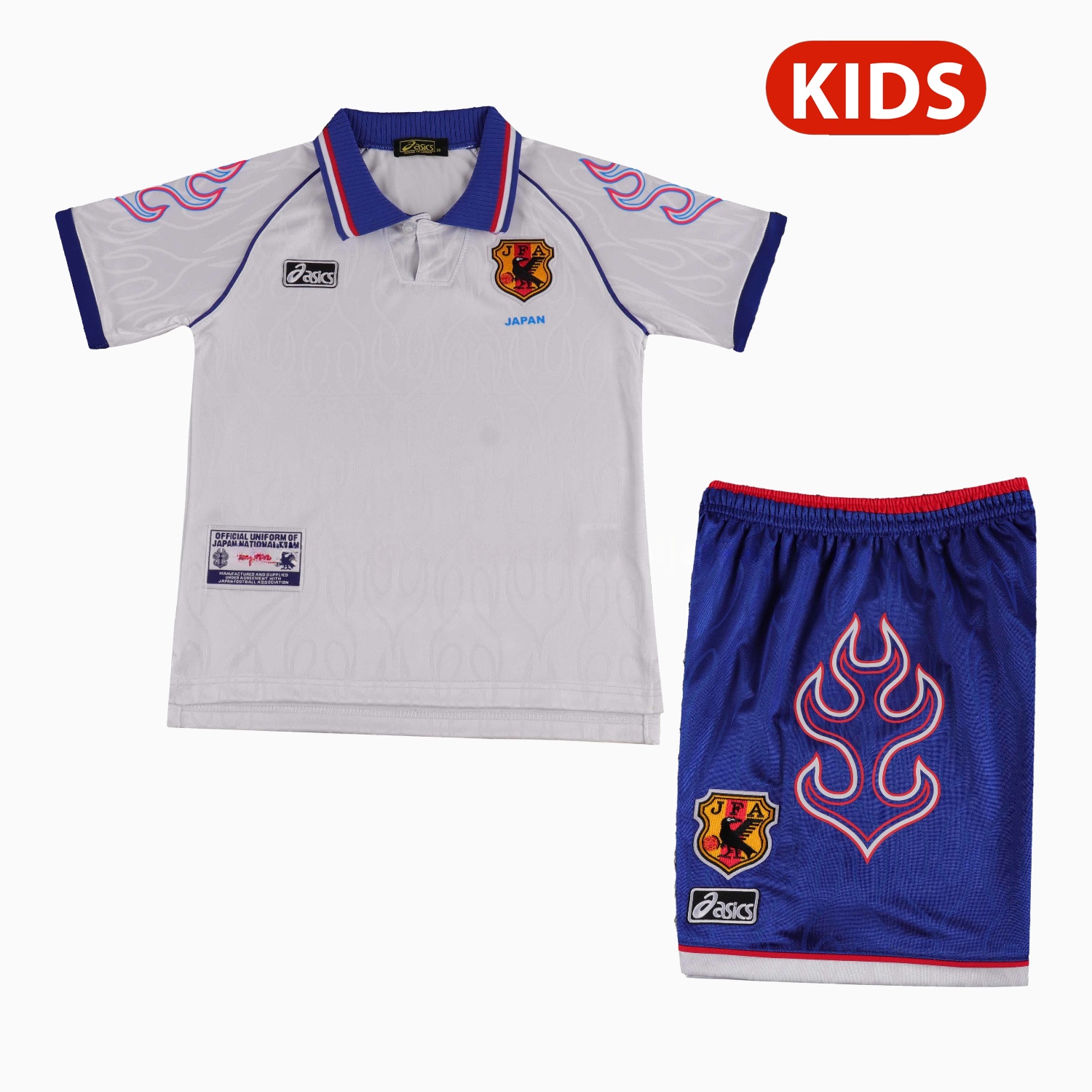 Retro Japan 1998 Away White Kids Kit - JerseysGala