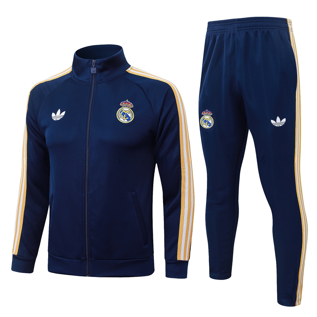 Real Madrid 26-27 Long Sleeves Training Set - Dark Blue Top And Pants - JerseysGala