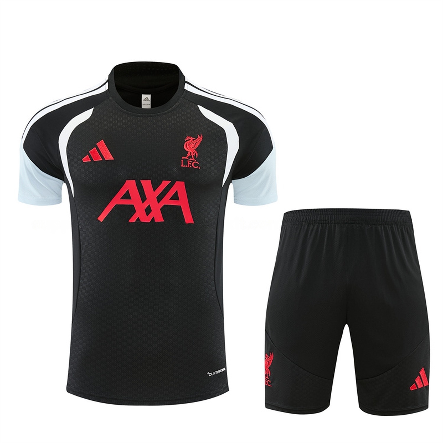 Liver.pool 26-27 Short-Sleeve Training Set - Black Top & Black Shorts - JerseysGala