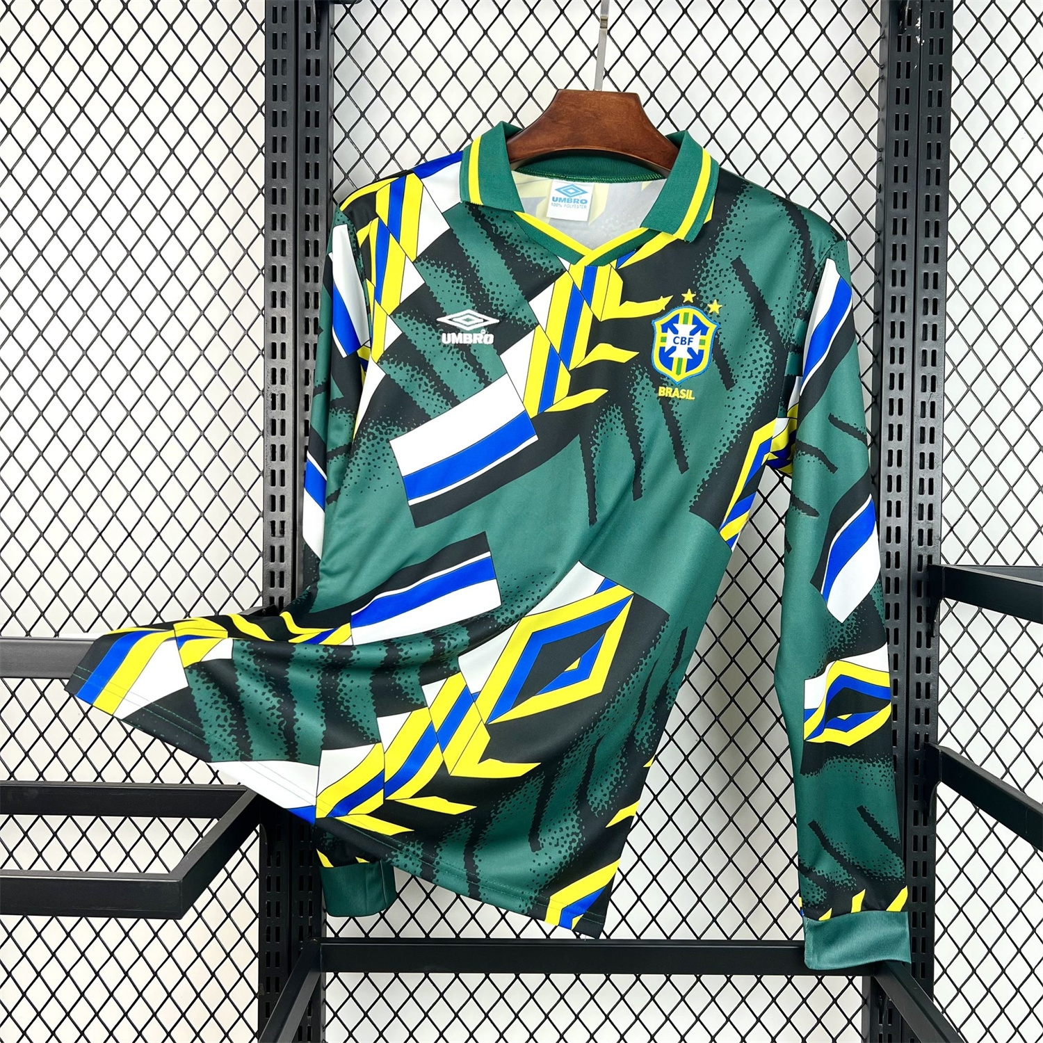 Retro Brazil 1994 Long Sleeves Goalkeeper Jersey - JerseysGala